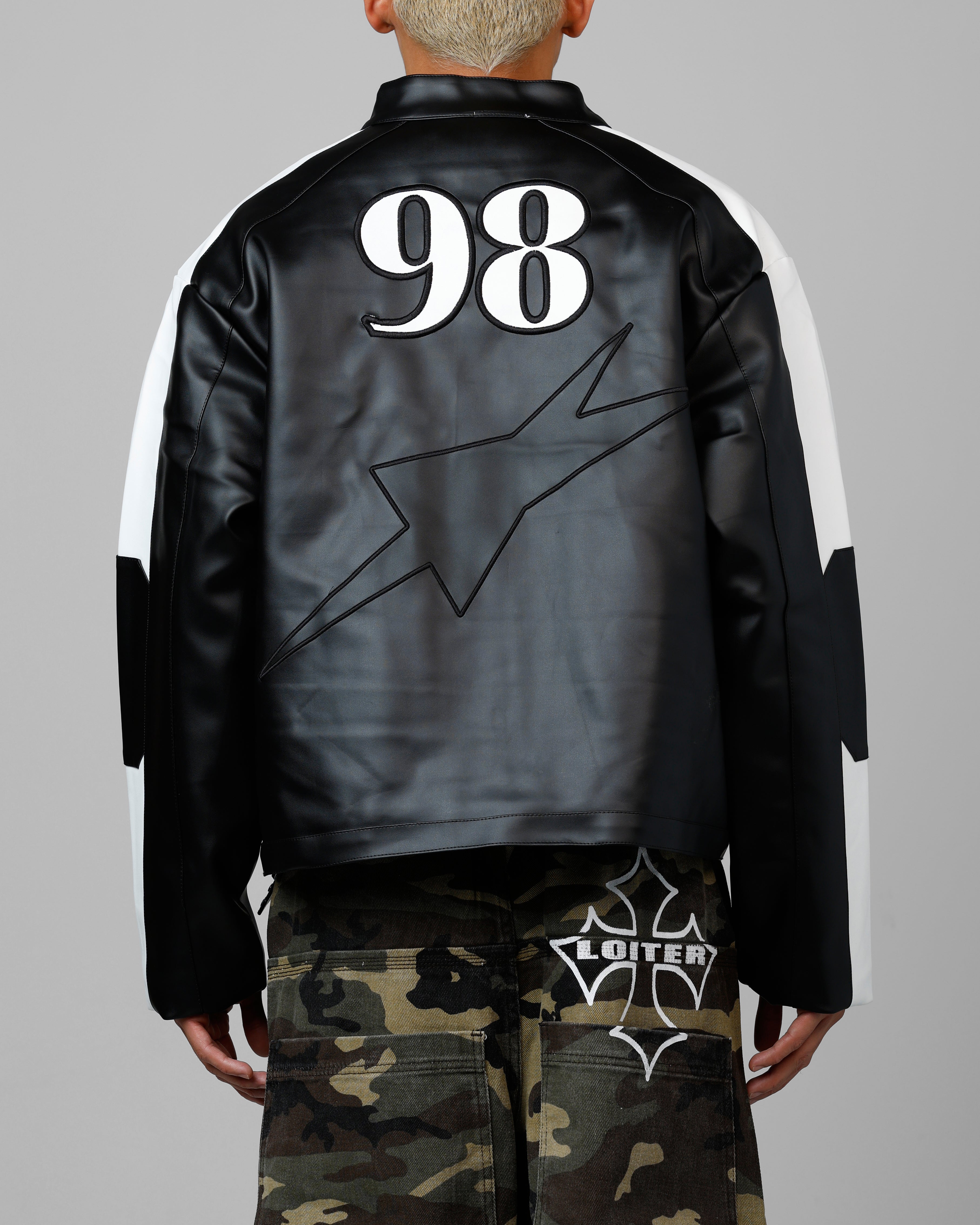 Loiter Engine Vegan Leather Jacket Black、mySite、zt4zffjzw