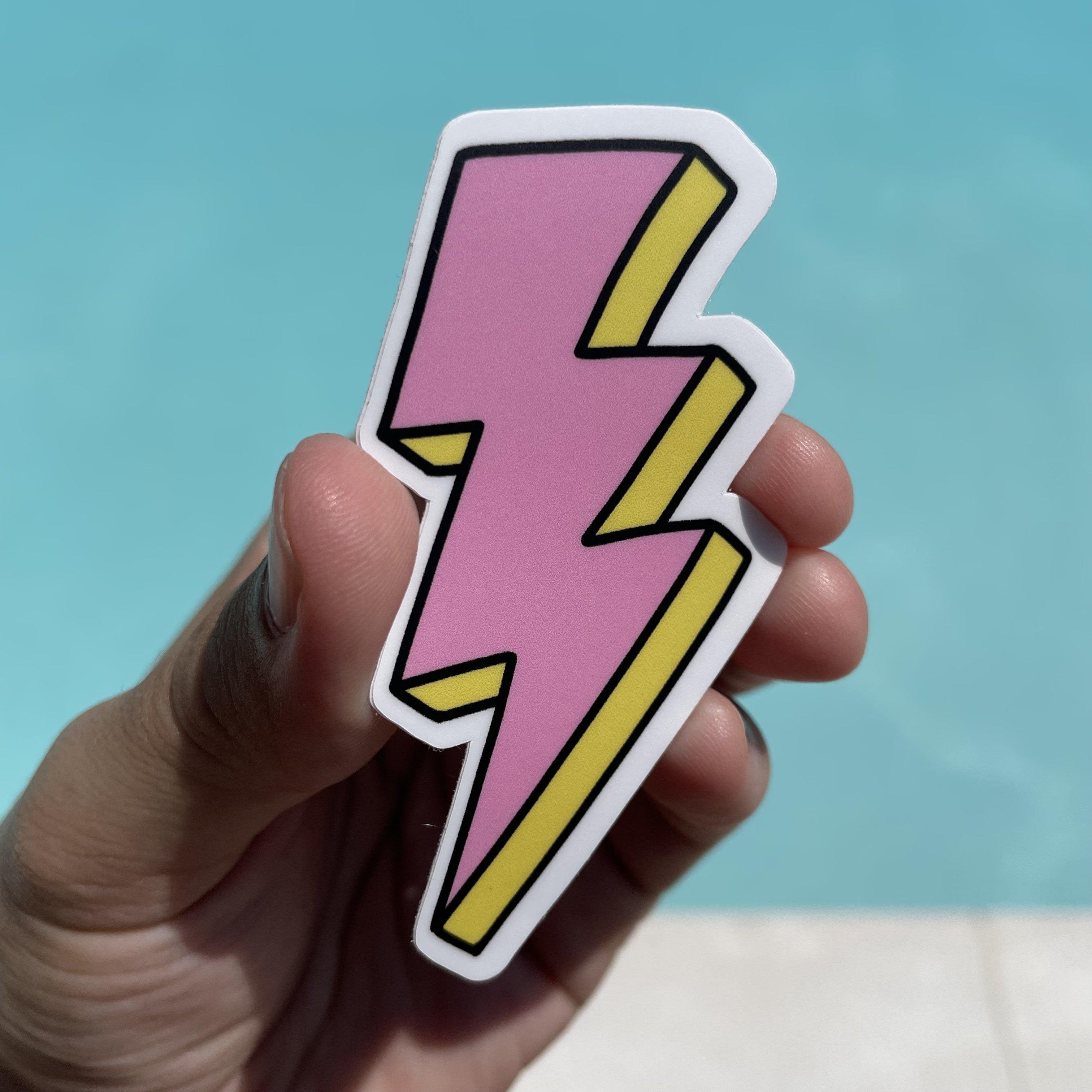  Multicolor Long Lightning Bolt Aesthetic Sticker、mySite、elrpsem3k