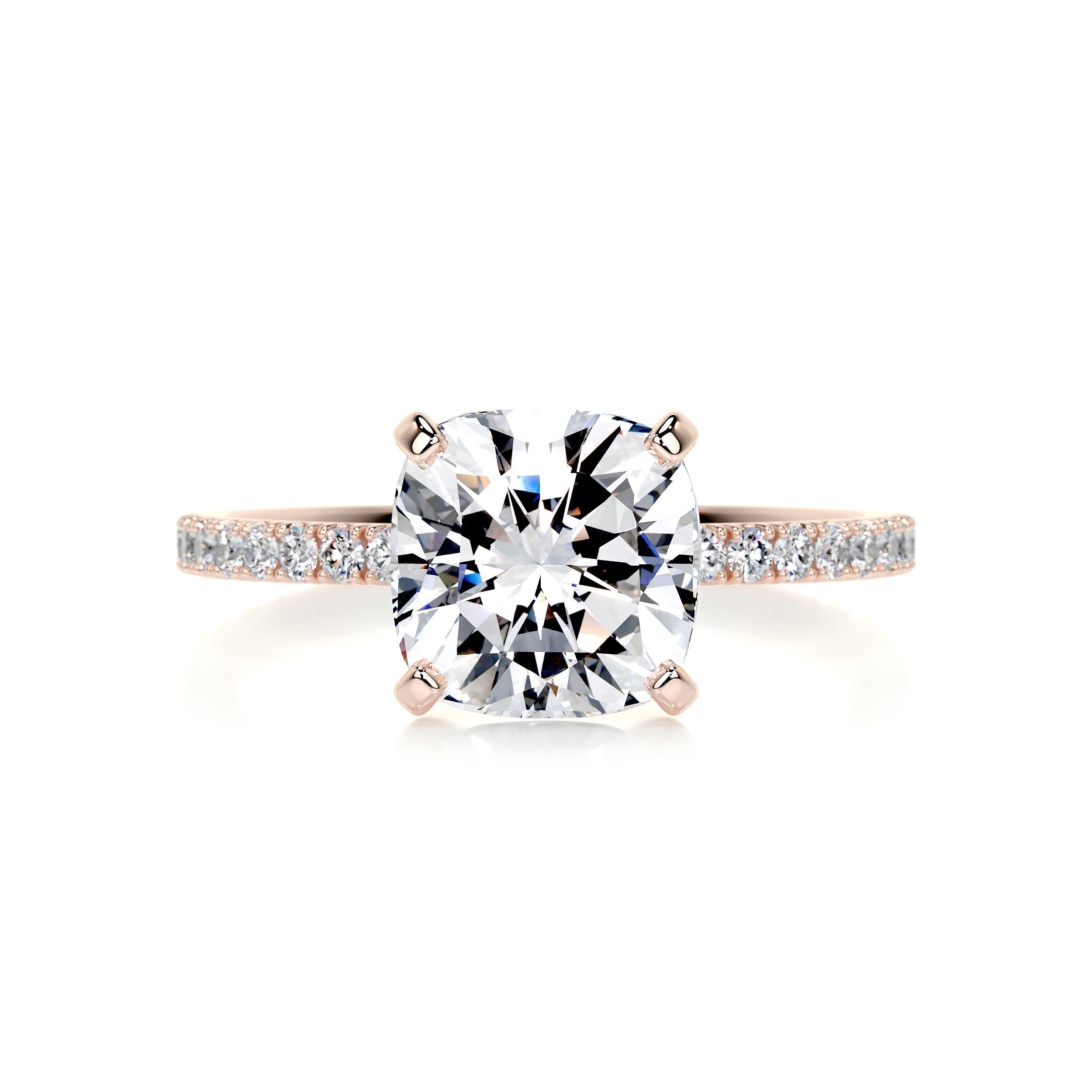 Stephanie Moissanite & Diamond Ring -14K Rose Gold (RTS)、mySite、hinf8tx79