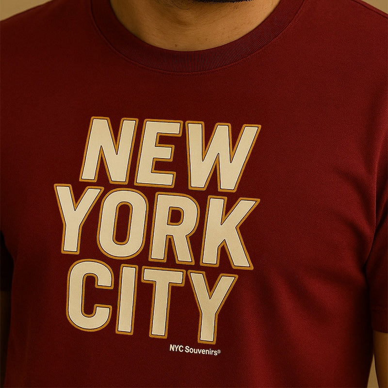Souvenir Edit: NEW YORK CITY Cream Block Tee、mySite、vikingsvslions