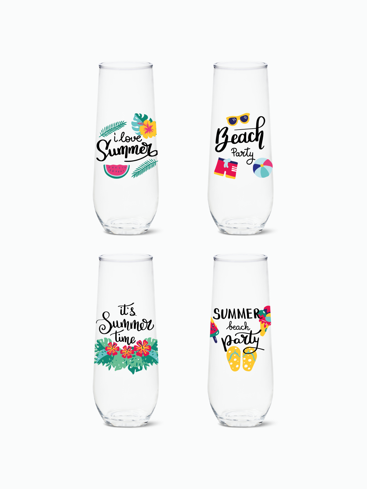 Summer Sips Series 1 - RESERVE 9oz Stemless Champagne Tritan Copolyester Glass、mySite、camillekostekn