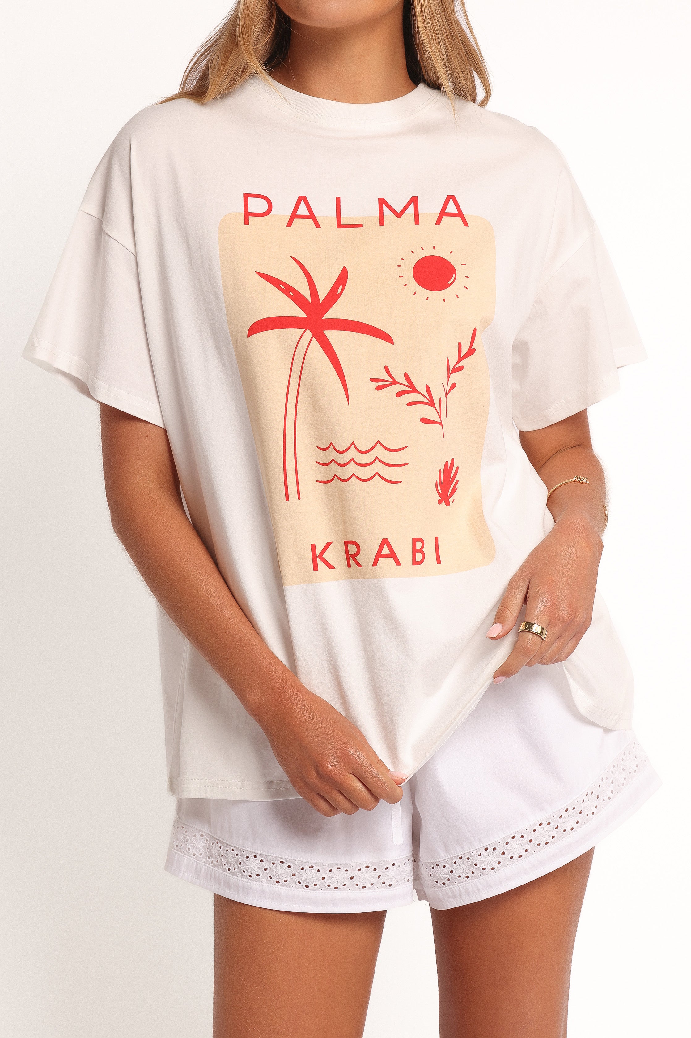  Krabi Beach Graphic Tee - White、mySite、sugarbowlscore