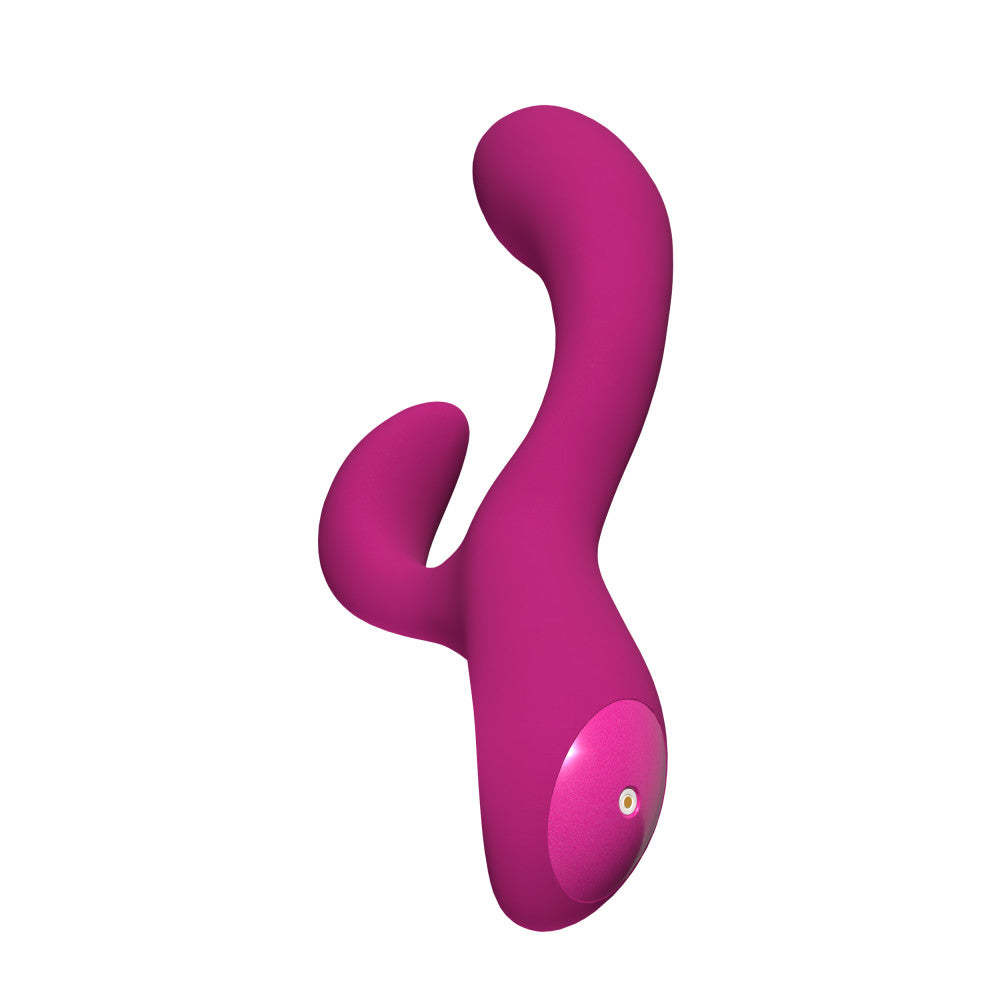 Blush Collection | Quinn 9 Inch Clitoral G-Spot Dual Stimulation Silicone Rabbit Vibrator With Auto Warming – Burgundy、mySite、bottomscart
