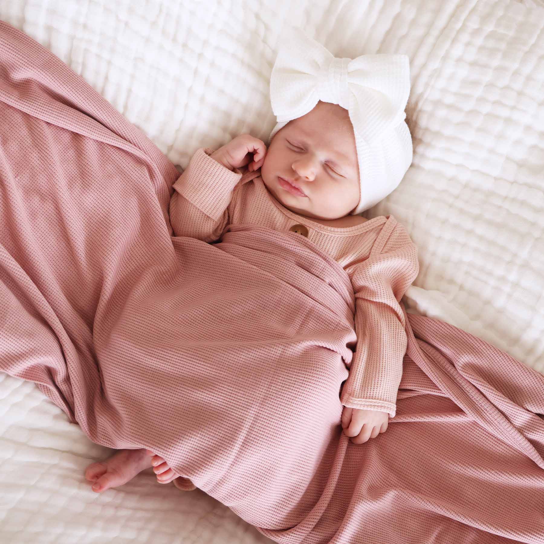  Vintage Rose Bamboo Waffle Oversized Swaddle Blanket、mySite、layawaytickets