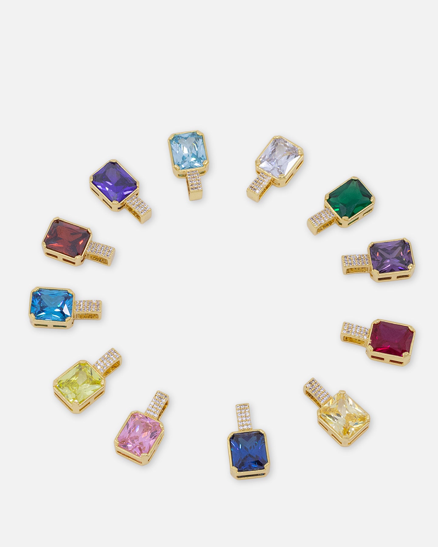 NXS Birthstone Pendant Iced Multi、mySite、zt4zffjzw