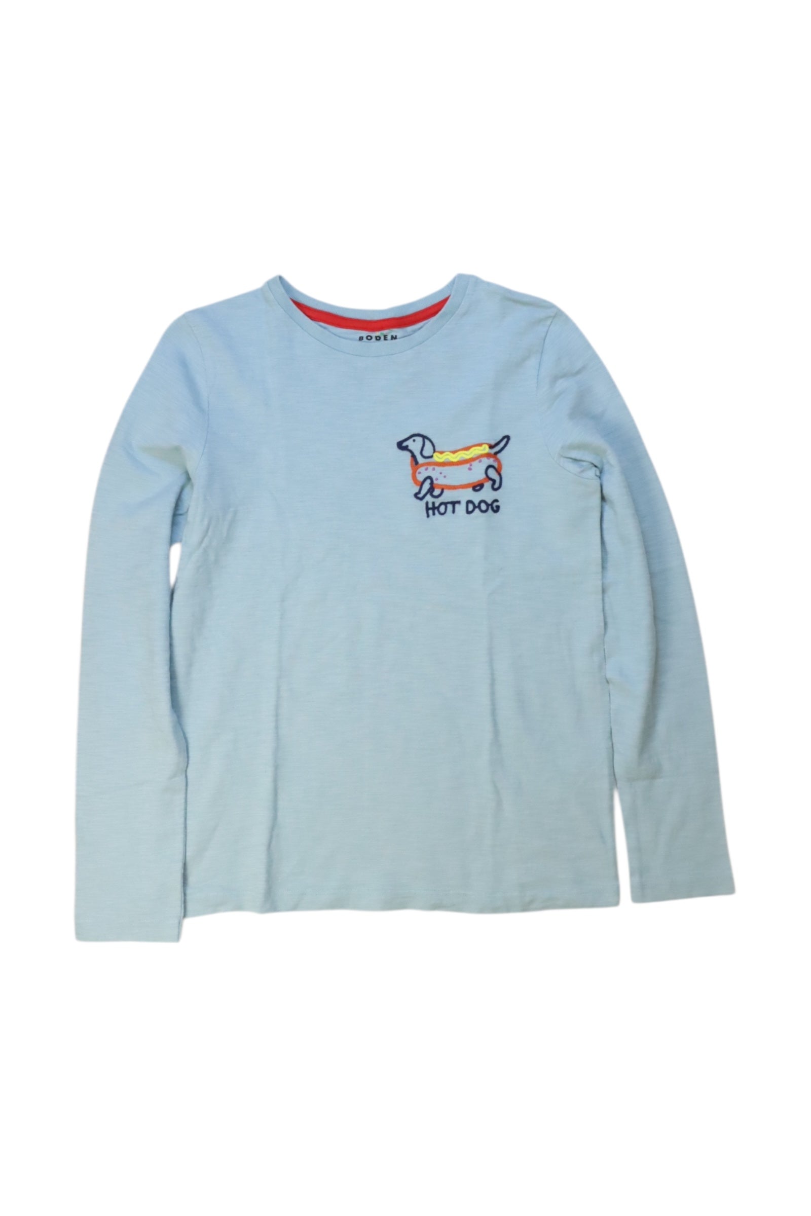 Boden Hot Dog Long Sleeve T-Shirt 12Y、mySite、g9winljtr