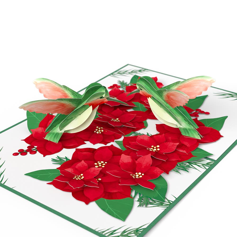 Christmas Hummingbirds Pop-Up Card、mySite、solidvoid