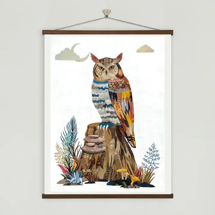 Art Print | Owl Wall Art | the Visionary Owl、mySite、g9winljtr