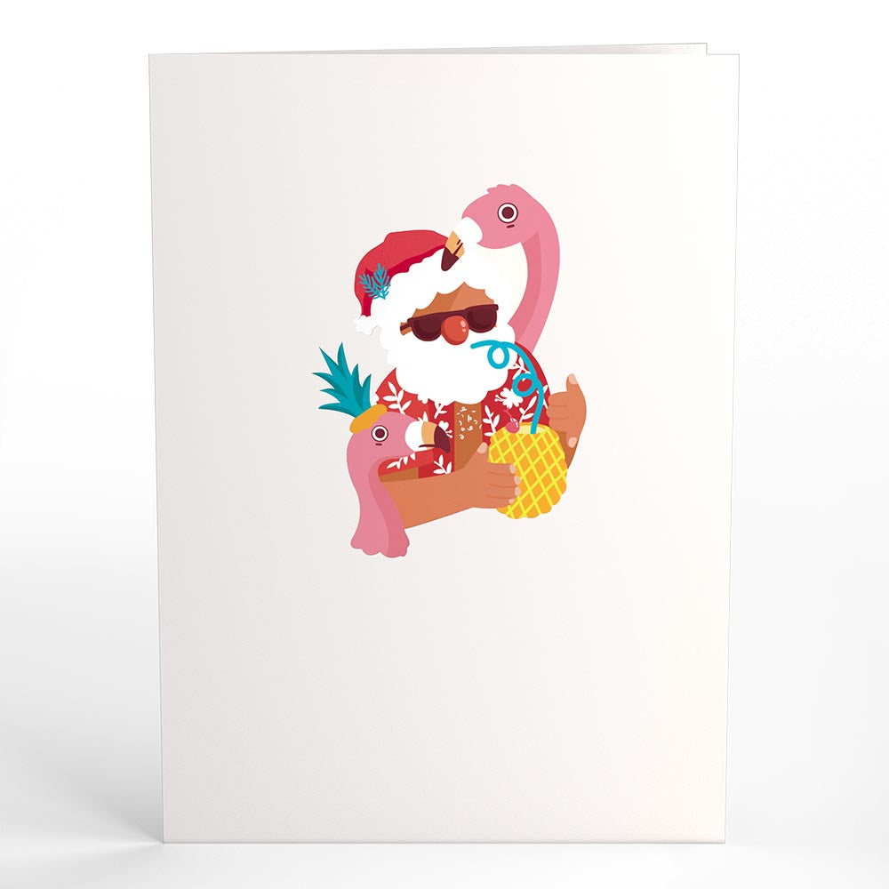Flamingo Sleigh Ride Pop-Up Card、mySite、solidvoid