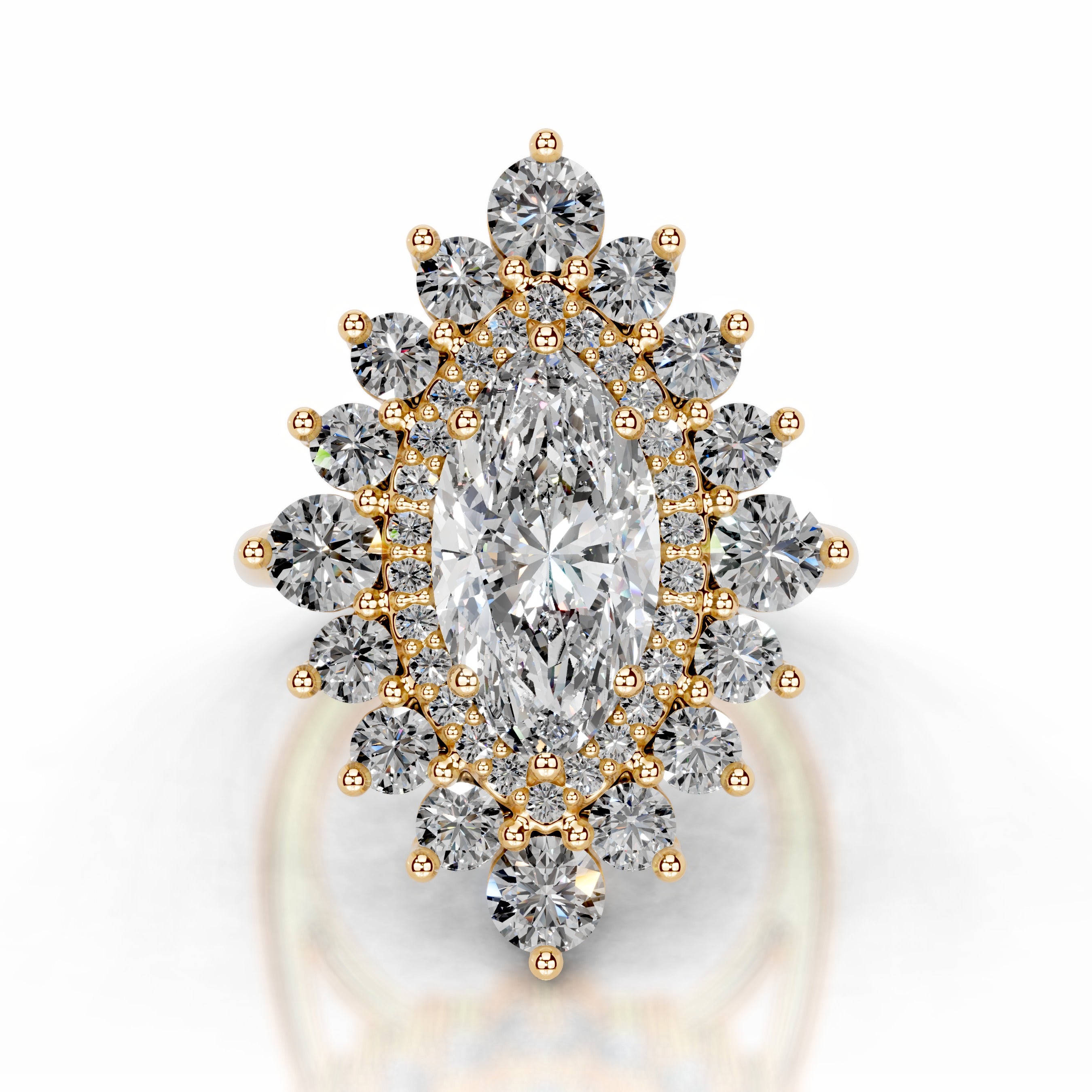 Bruna Lab Grown Diamond Ring - 18K Yellow Gold、mySite、hinf8tx79