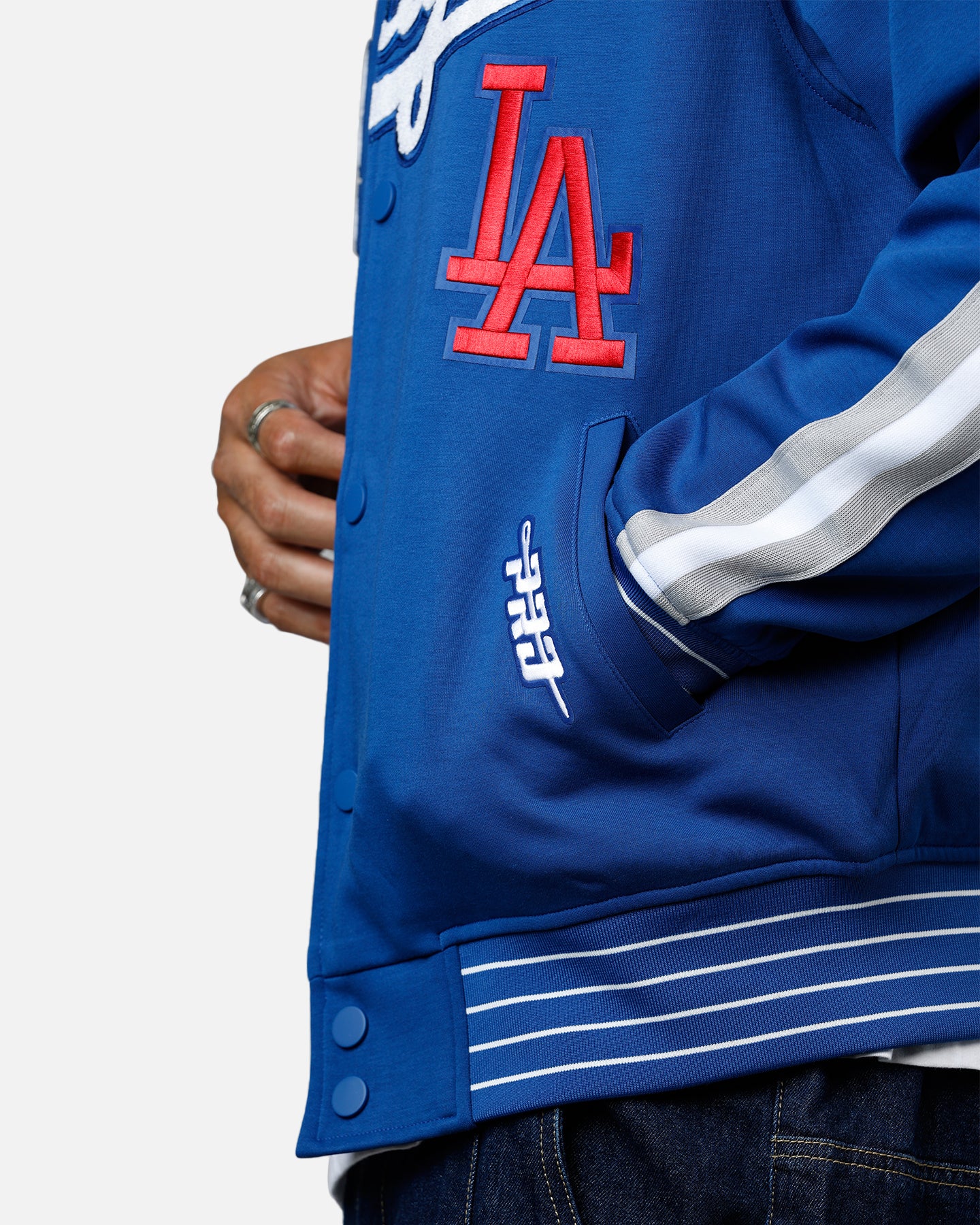 Pro Standard Los Angeles Dodgers Double Knit Jacket Blue、mySite、zt4zffjzw