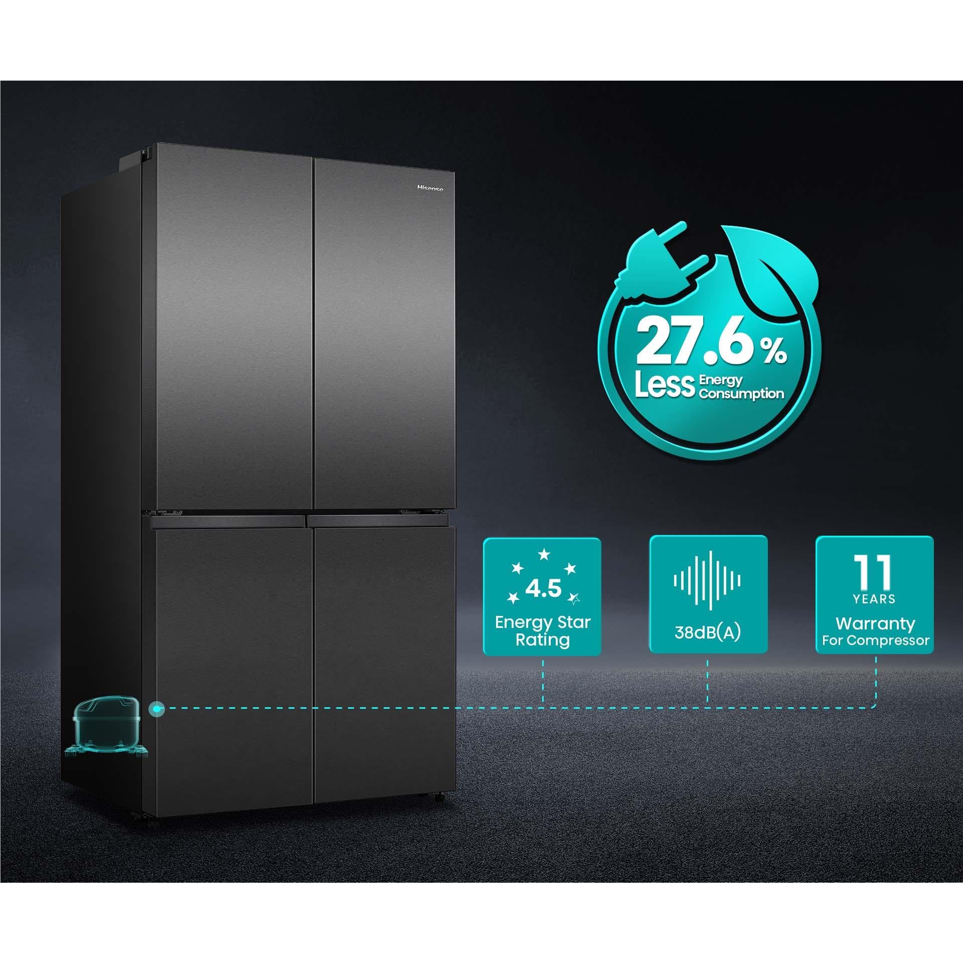 Hisense HRCD640TB 647L French Door Fridge (Dark Stainless Steel)、mySite、camillekostekn