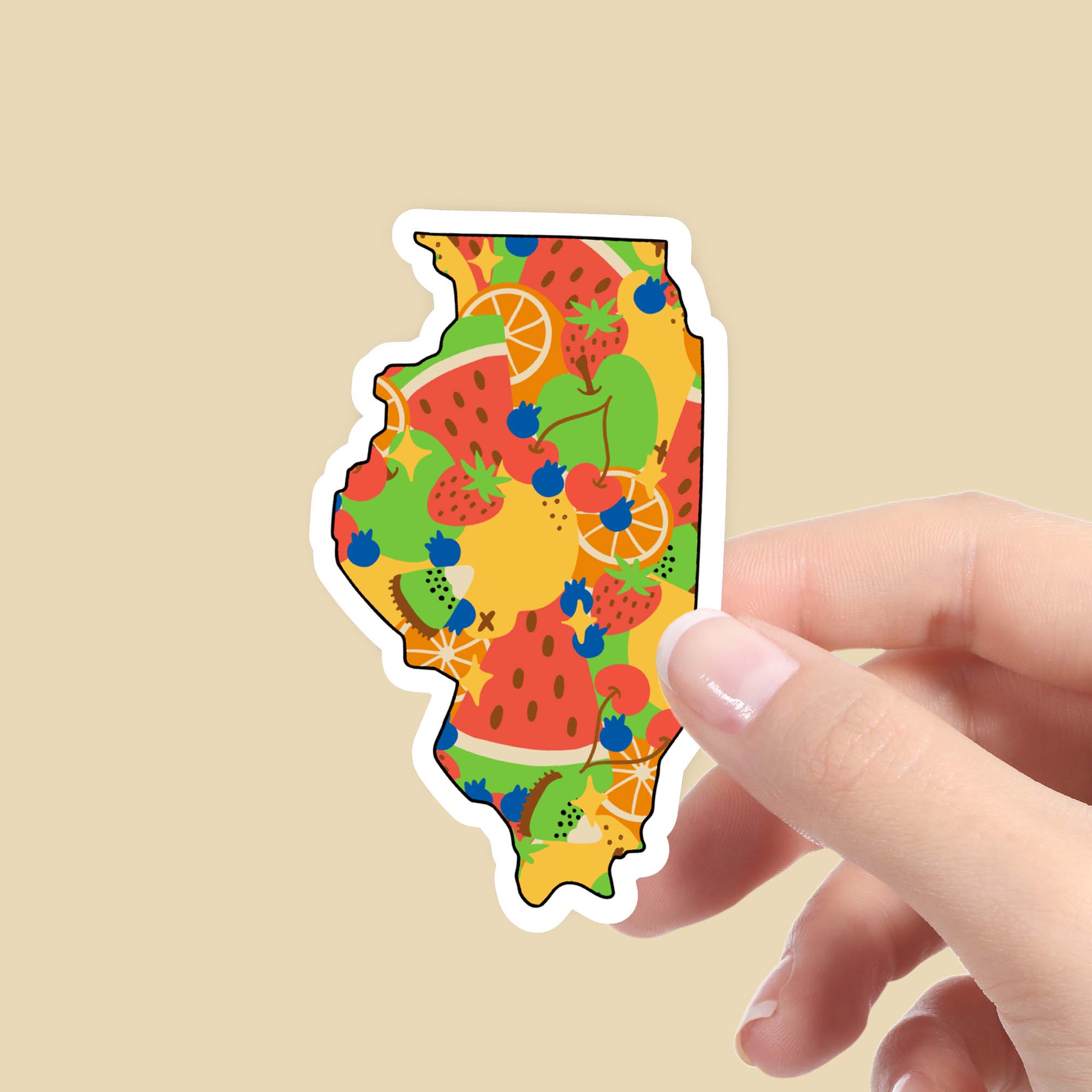  Illinois Fruit Pattern Sticker、mySite、elrpsem3k