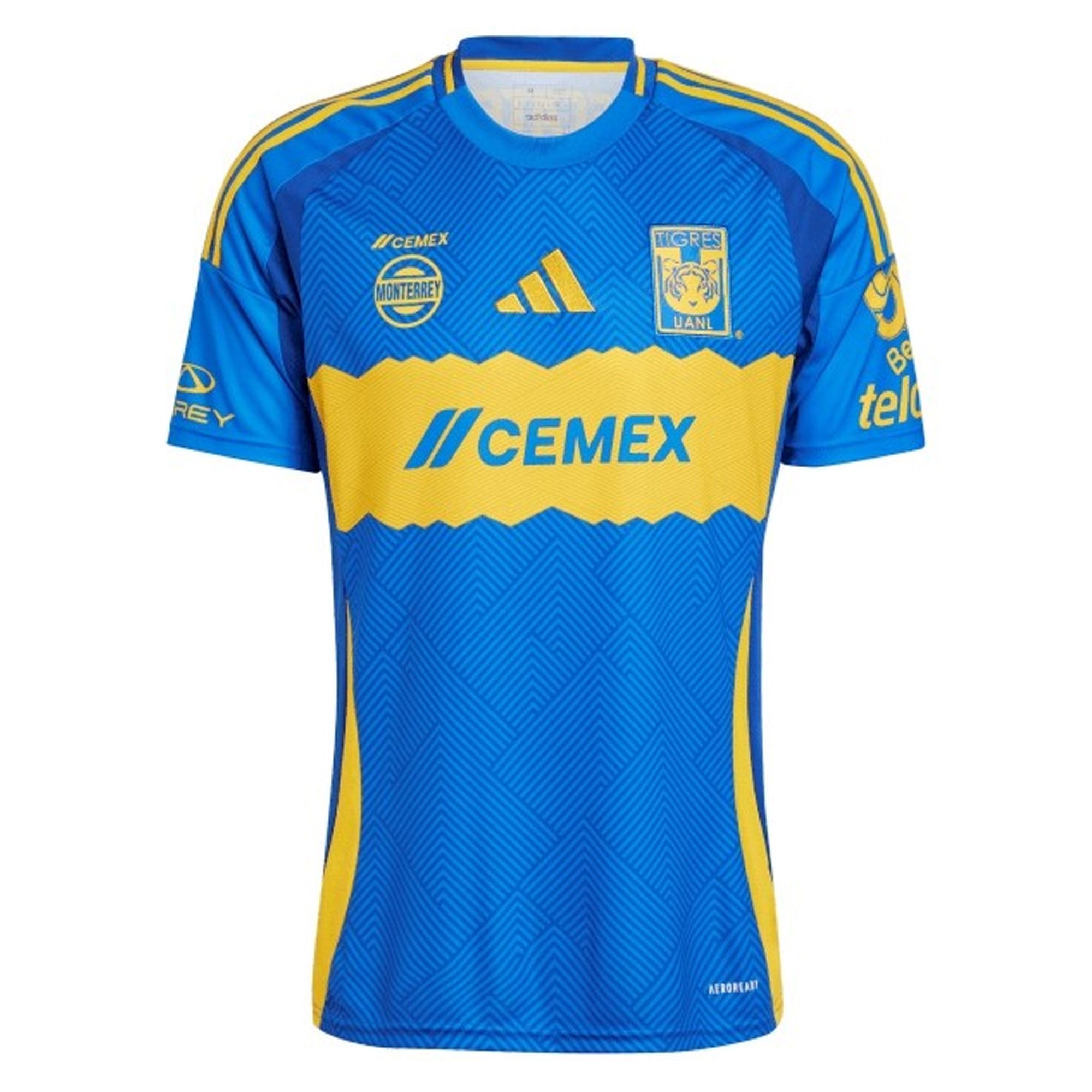 adidas Men's Tigres UANL 2024/25 Away Jersey Blue/Yellow、mySite、noshort