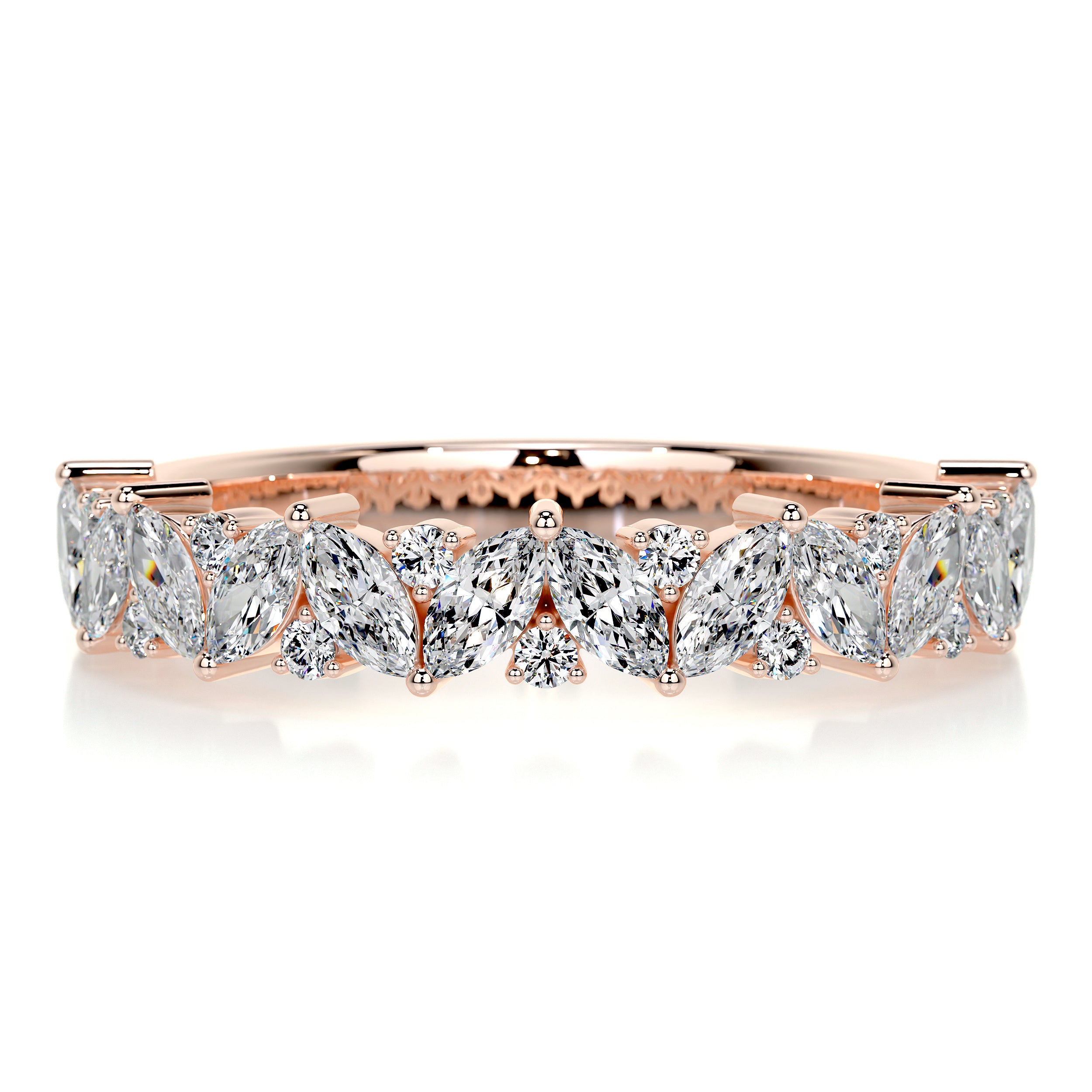 Regina Diamond Wedding Ring (0.85 Carat) -14K Rose Gold、mySite、hinf8tx79