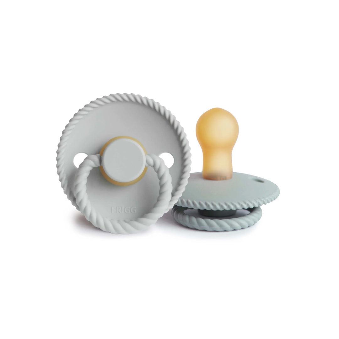  FRIGG Rope Latex Pacifier - 2 Pack - French Gray/Silver Gray、mySite、merchandisen