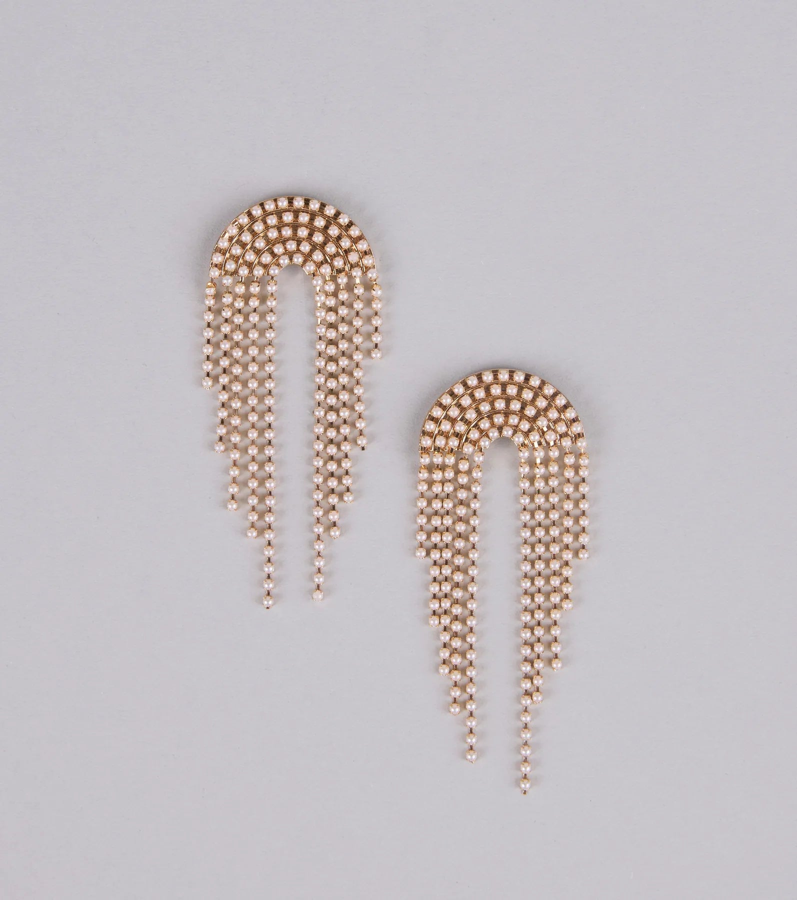  Dripping in Drama Pearl Fringe Earrings、mySite、justintrudeaud