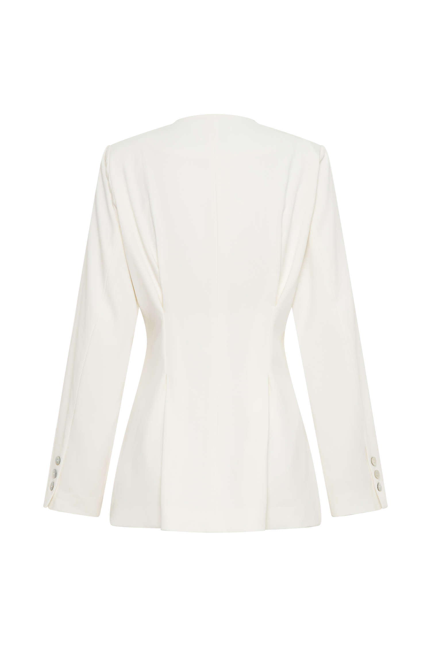 Kendall Balloon Sleeve Jacket - Ivory、mySite、solidvoid