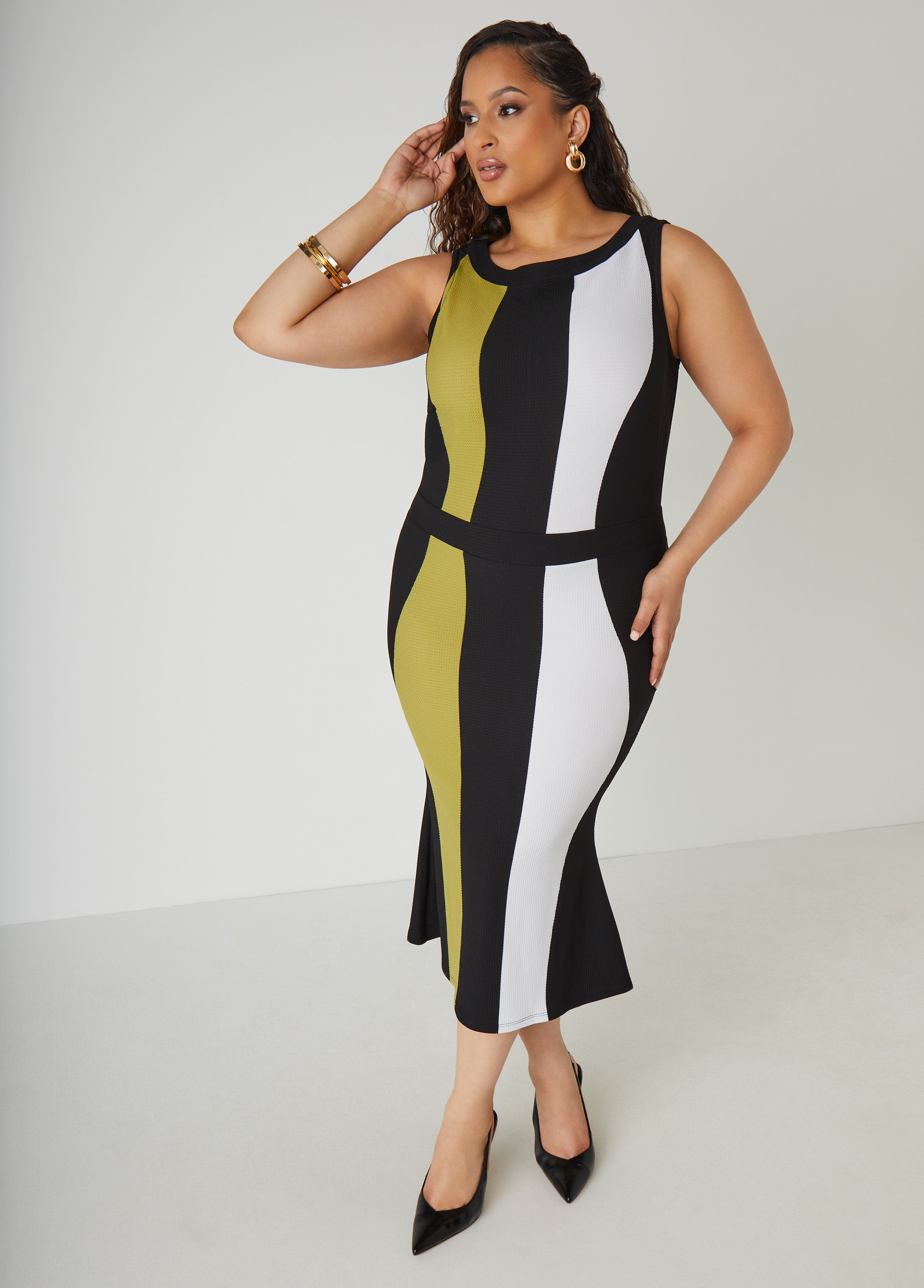 Colorblock Midaxi Sheath Dress、mySite、bengalsvssteelers