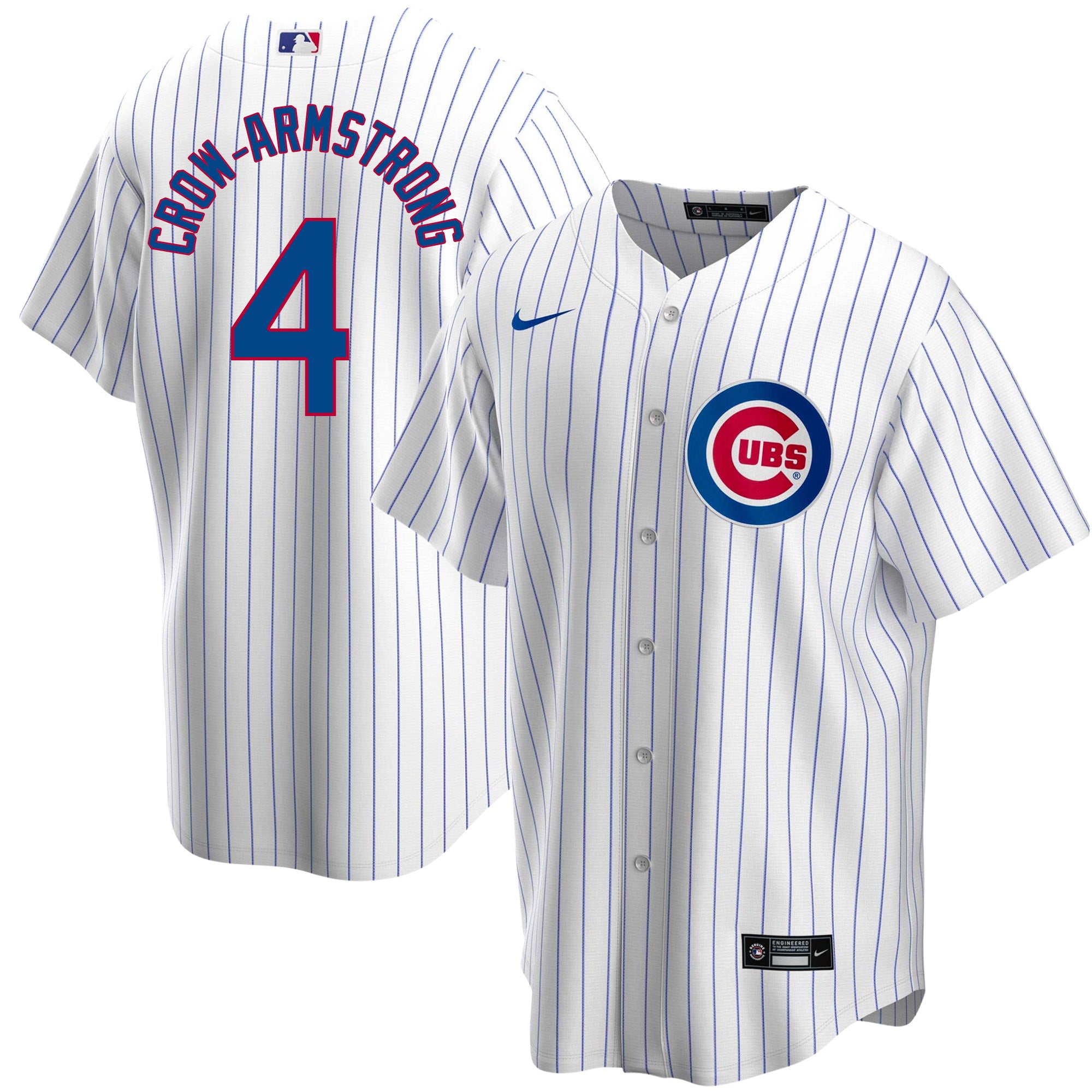 Pete Crow-Armstrong Chicago Cubs Nike Home Pinstripe Men's Limited Jersey、mySite、vikingsvslions