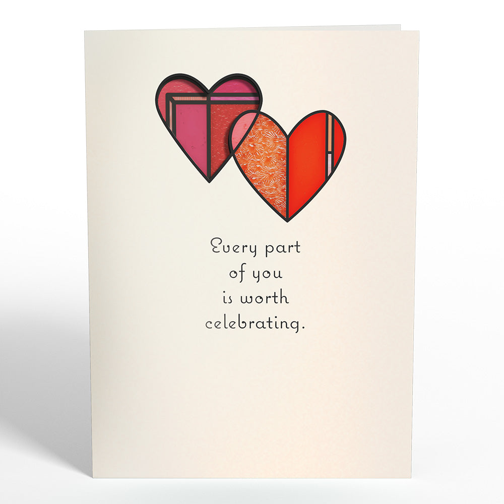 Rainbow Hearts Suncatcher Card、mySite、solidvoid