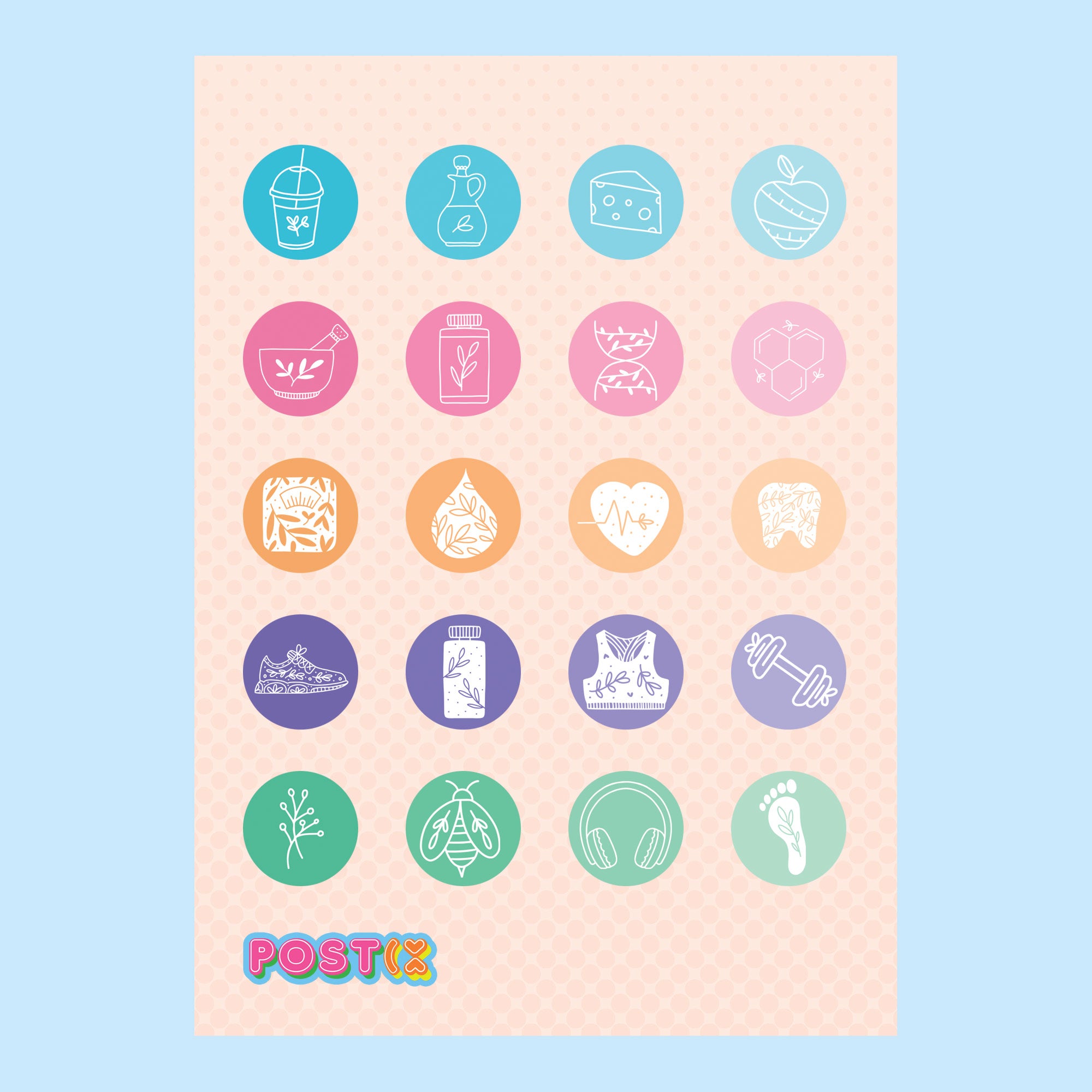  Healthy Planning Sticker Sheet、mySite、ghnorth