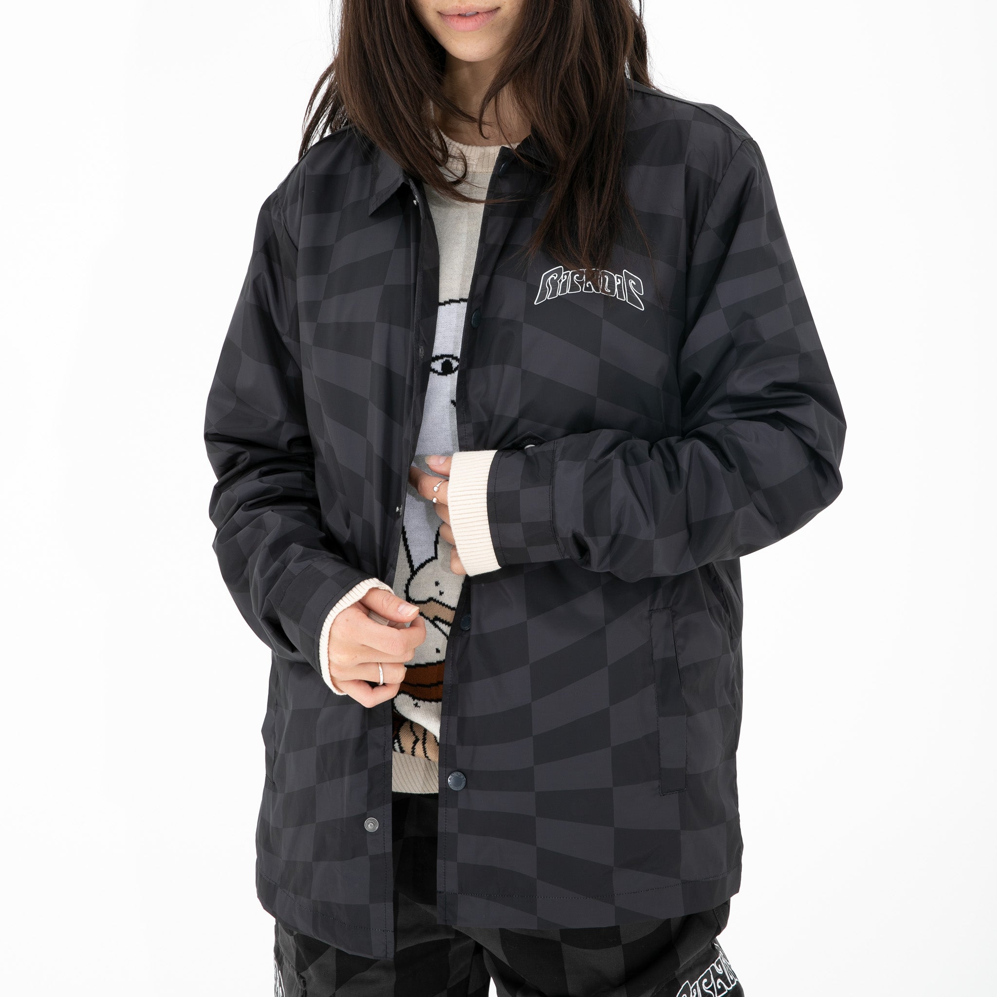  Checked Coaches Jacket (Black/Charcoal)、mySite、merchandisen