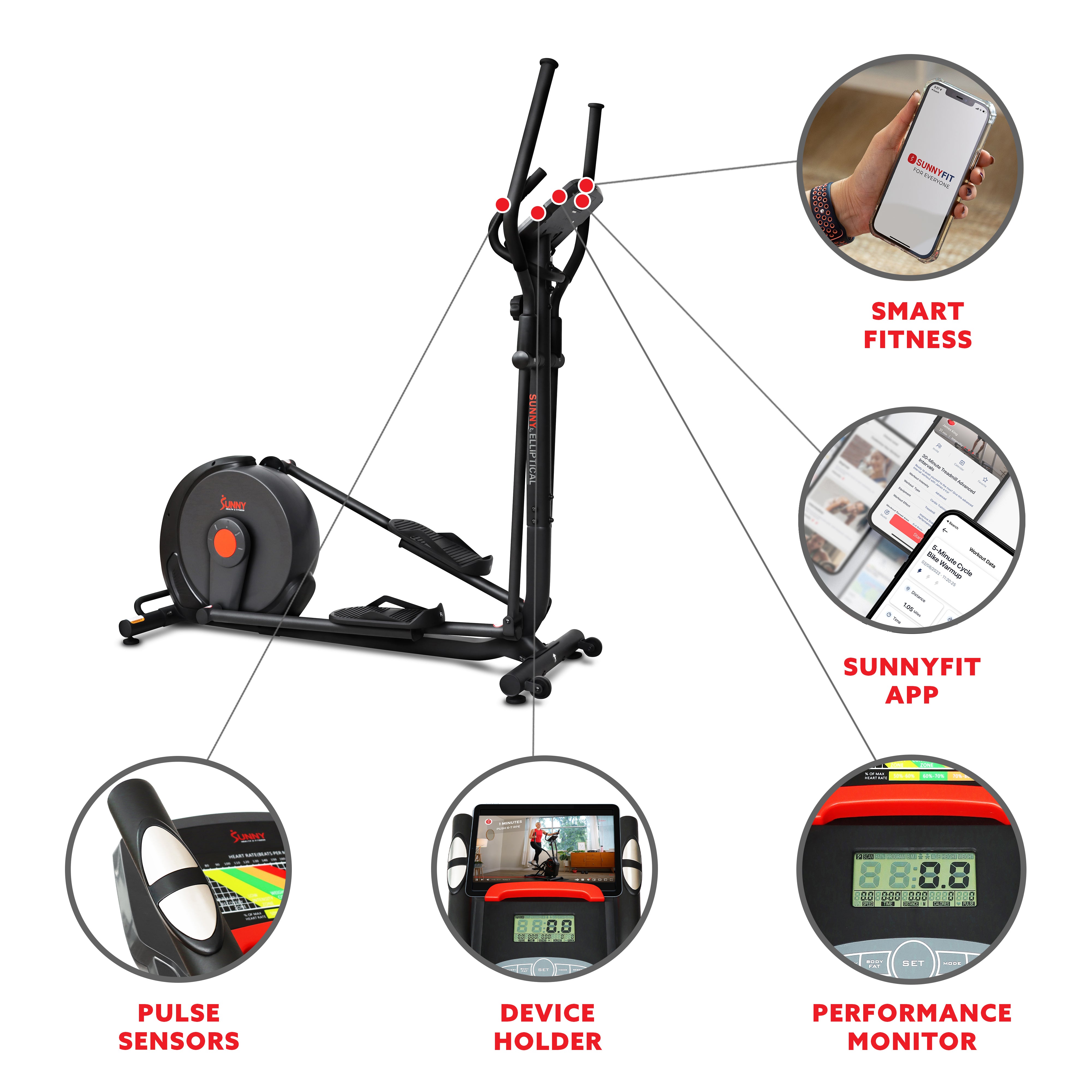  Power Stride Smart Magnetic Elliptical Machine with 18 Stride Length、mySite、ghnorth