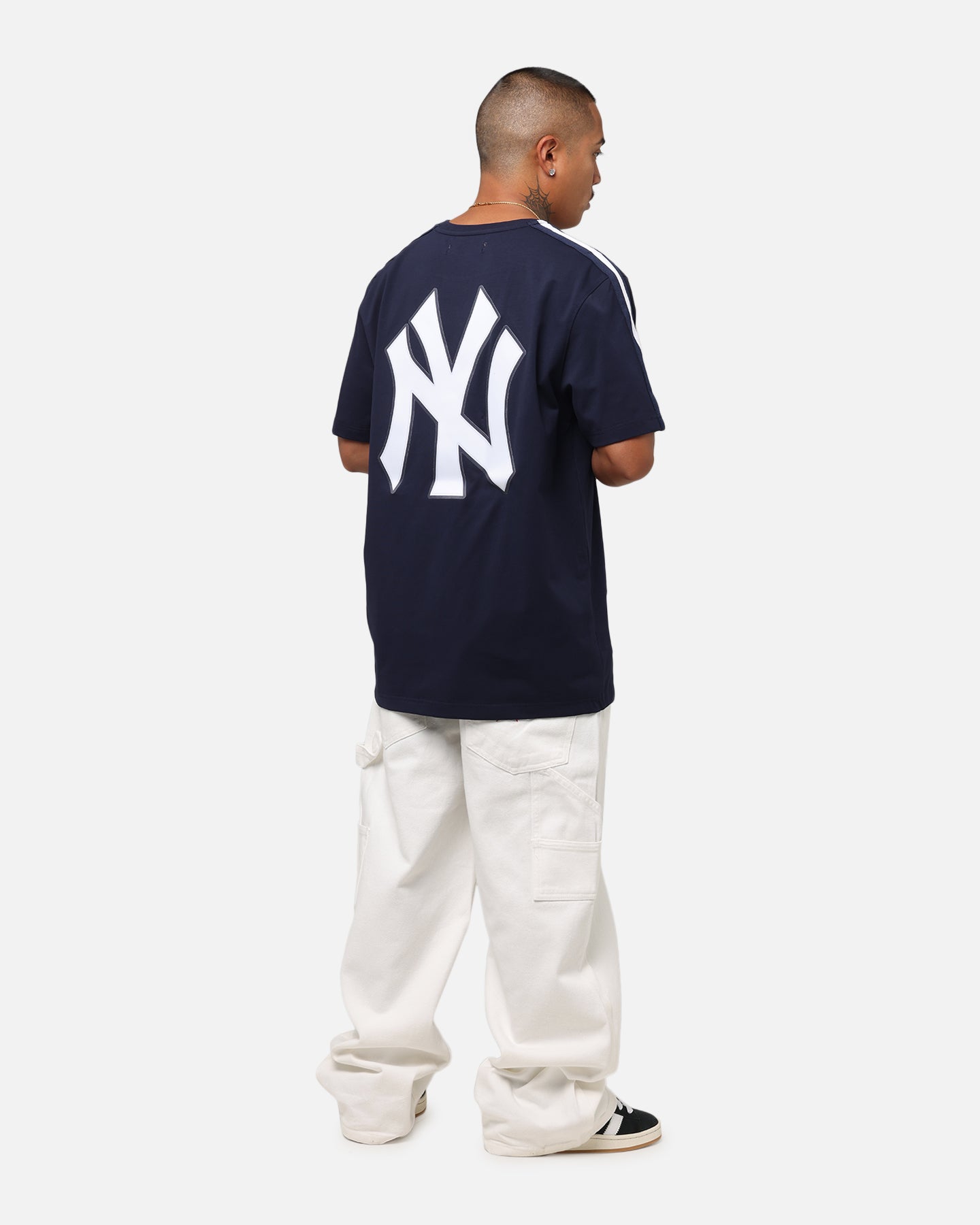 Pro Standard New York Yankees Classic Mesh Striped T-Shirt Midnight Navy、mySite、zt4zffjzw