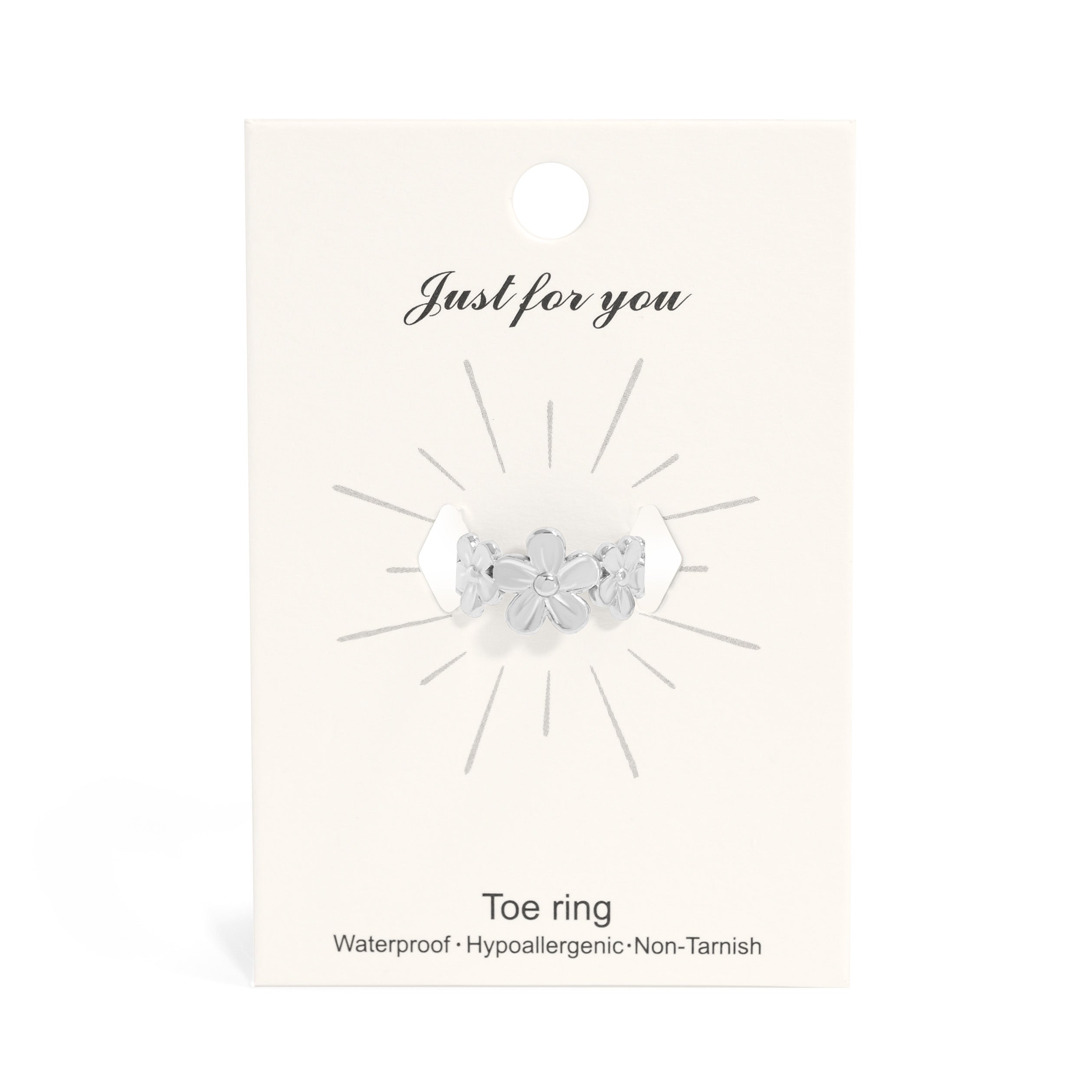 18K Gold PVD Stainless Steel Floral Toe Ring / KSS0012、mySite、dreamappss