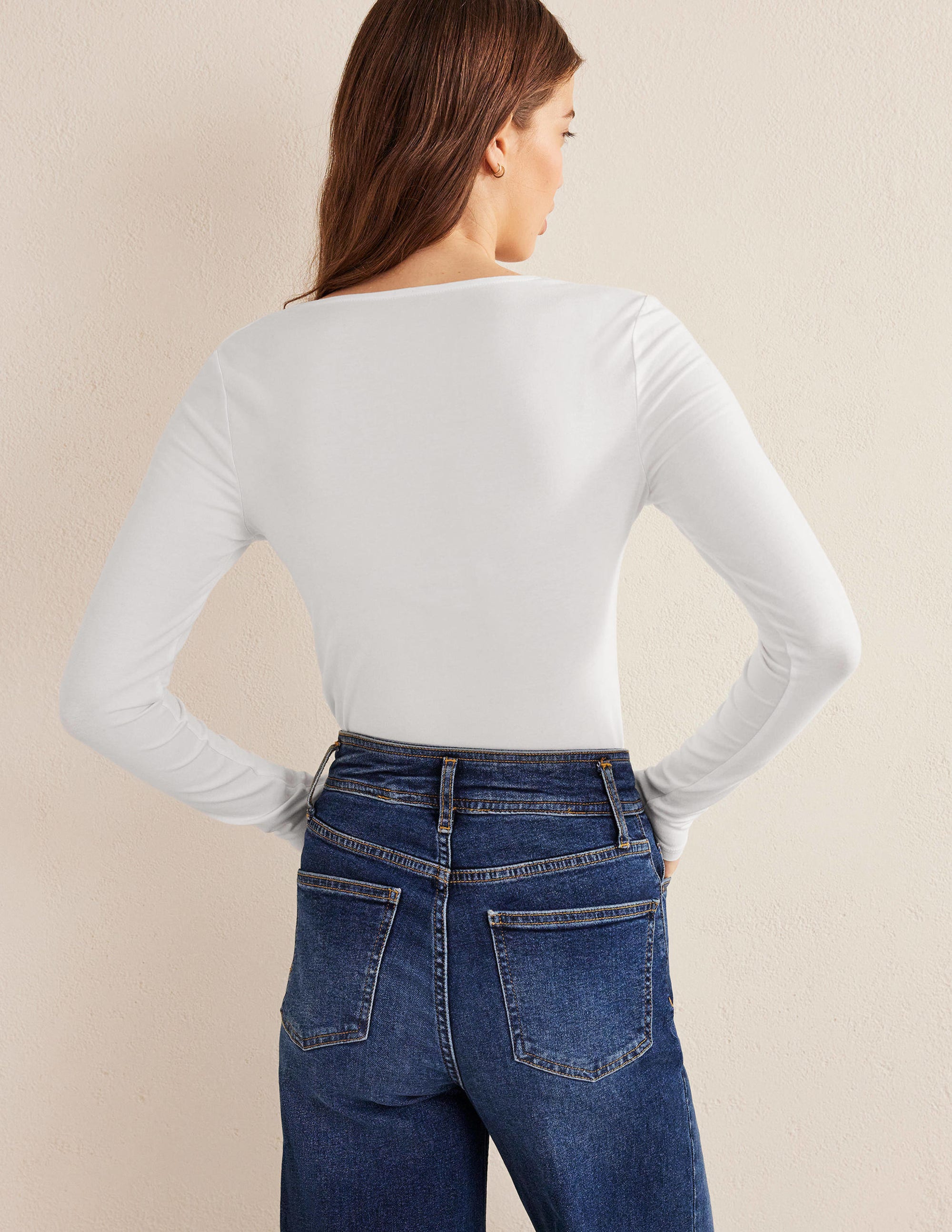  Double Layer Scoop Neck Top-White、mySite、ashleygrahame