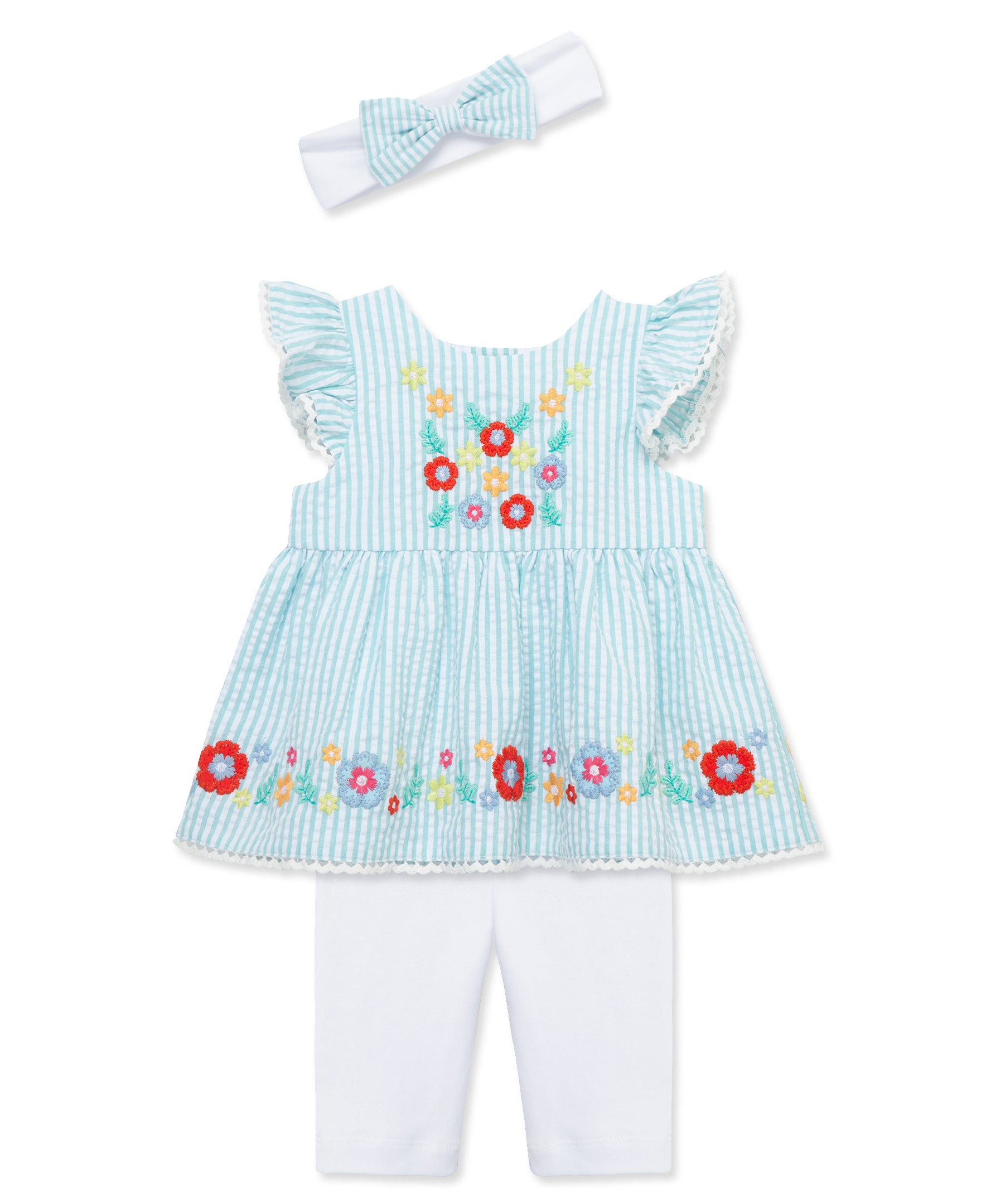  Happy Flowers Woven Tunic Set (3M-12M)、mySite、layawaytickets