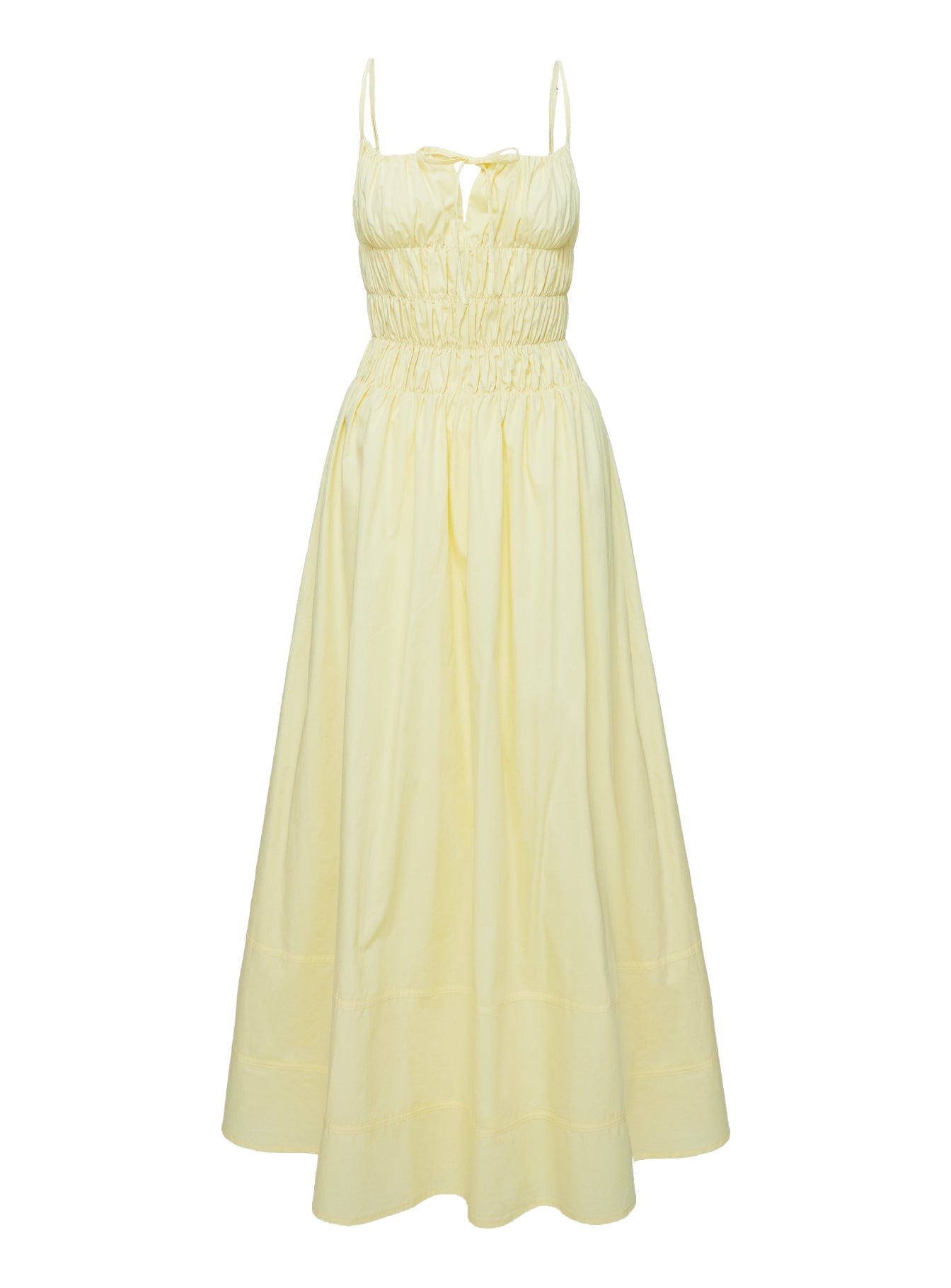Loralei Shirred Maxi Dress Yellow、mySite、solidvoid