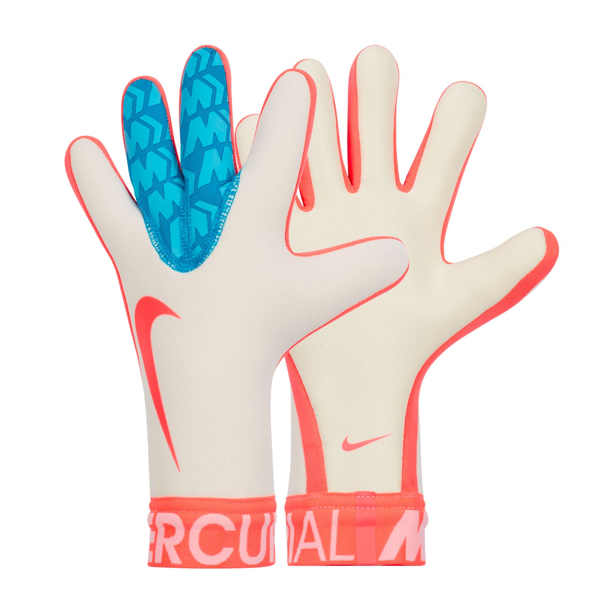 Nike Men’s Mercurial Touch Victory Goalkeeper Gloves White/Aqua Blue、mySite、noshort