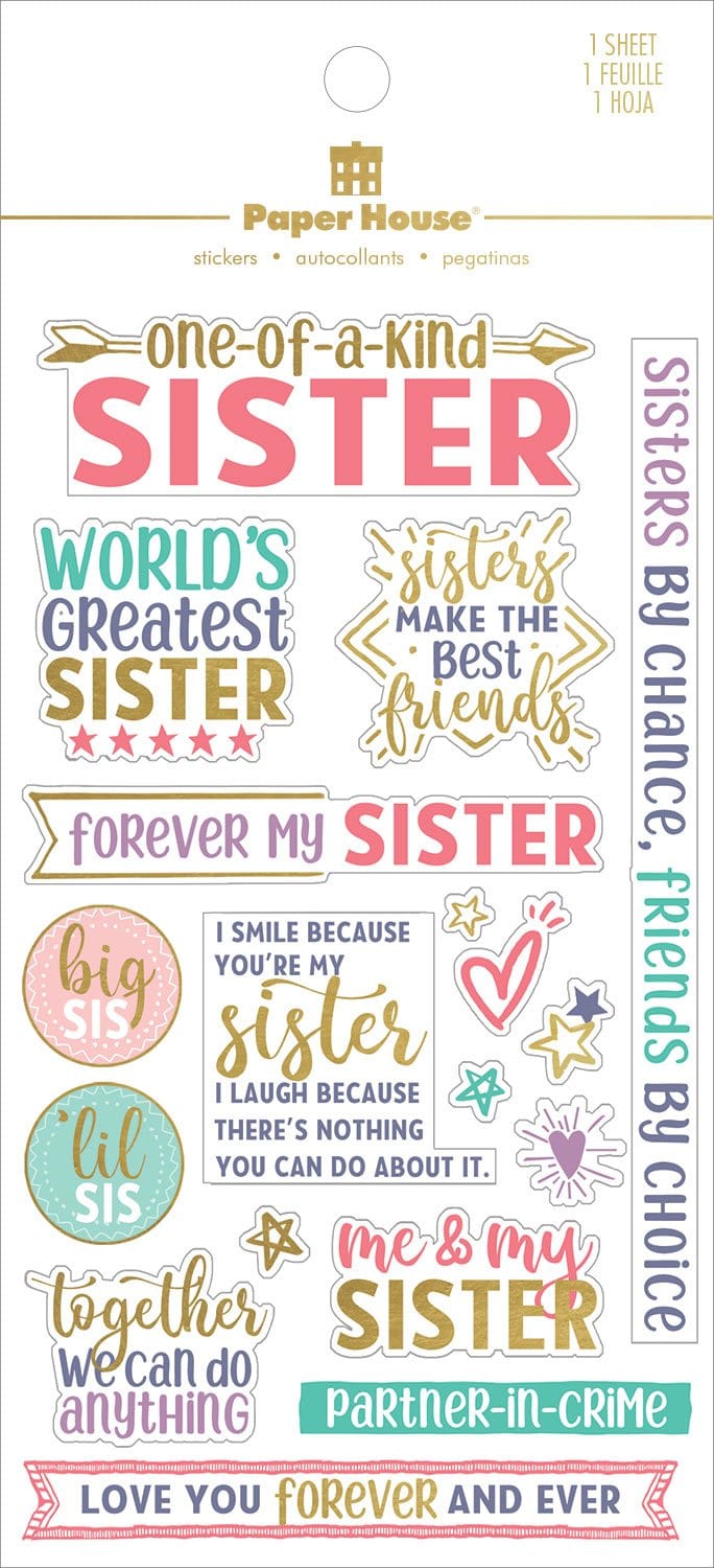  Scrapbook Stickers - Sister Family、mySite、ghnorth