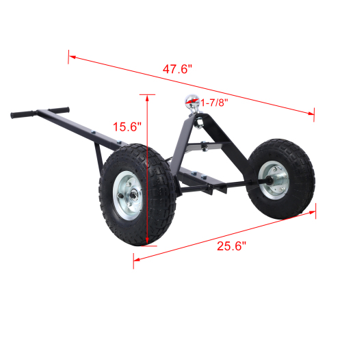 Trailer Dolly with Pneumatic Tires - 600 Lb. Maximum Tongue Weight Capacity,Yellow color、、eastwooduniform