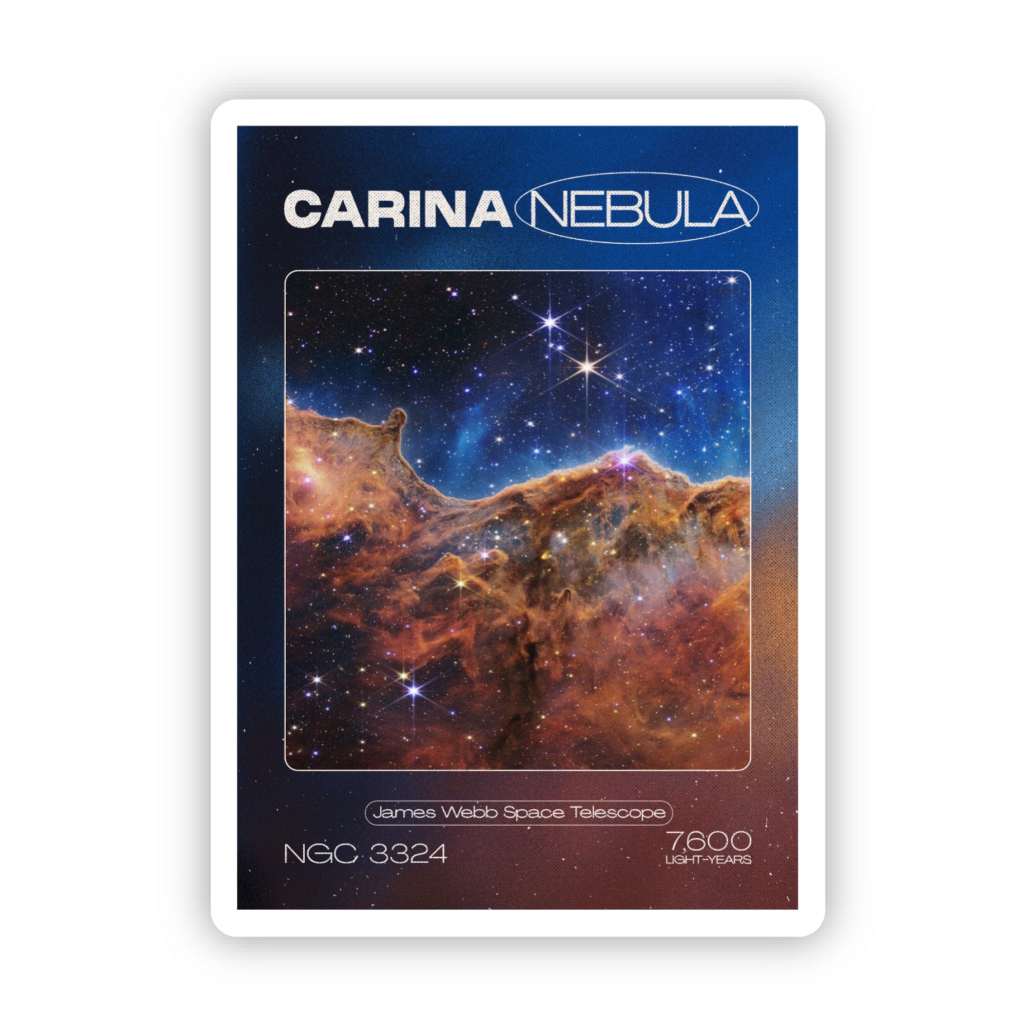  James Webb Carina Nebula NASA Space Poster Sticker、mySite、ghnorth
