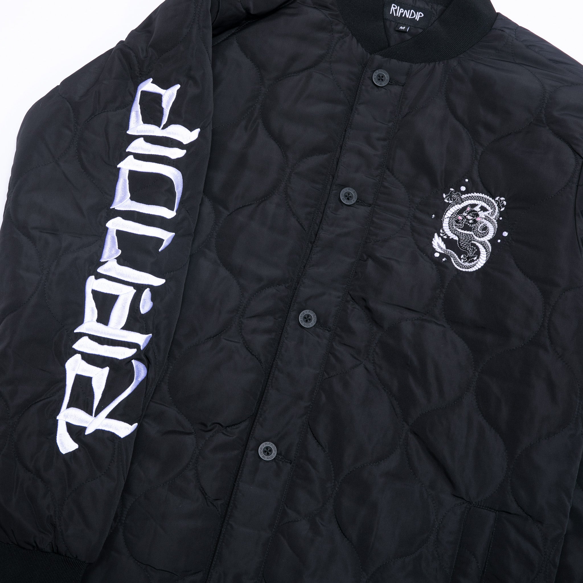  Mystic Jerm Quilted Bomber Jacket (Black)、mySite、merchandisen