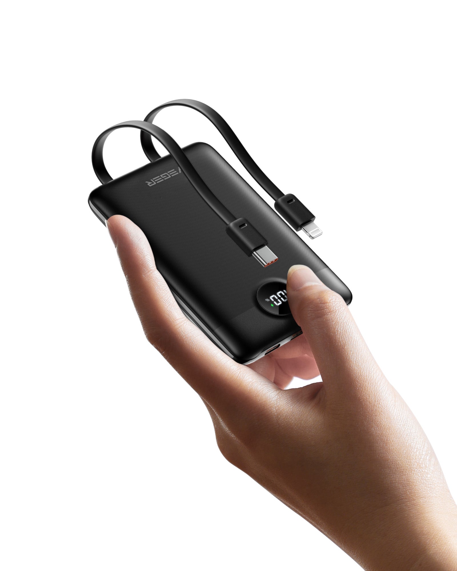 Mini Portable Charger with Built-in Cables 10000mAh 22.5W、mySite、fannypackpong