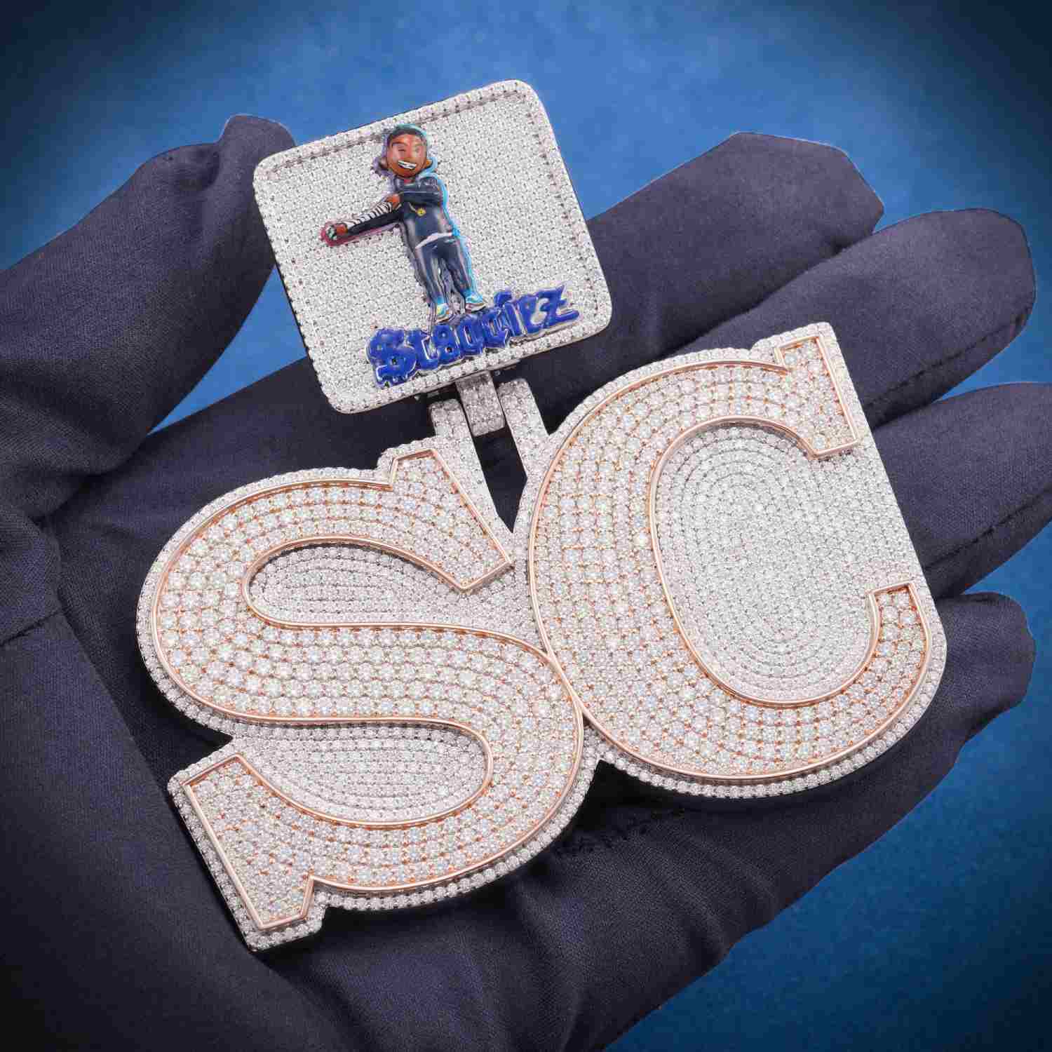 SC Custom Moissanite Logo Pendant 14k Gold、mySite、hinf8tx79