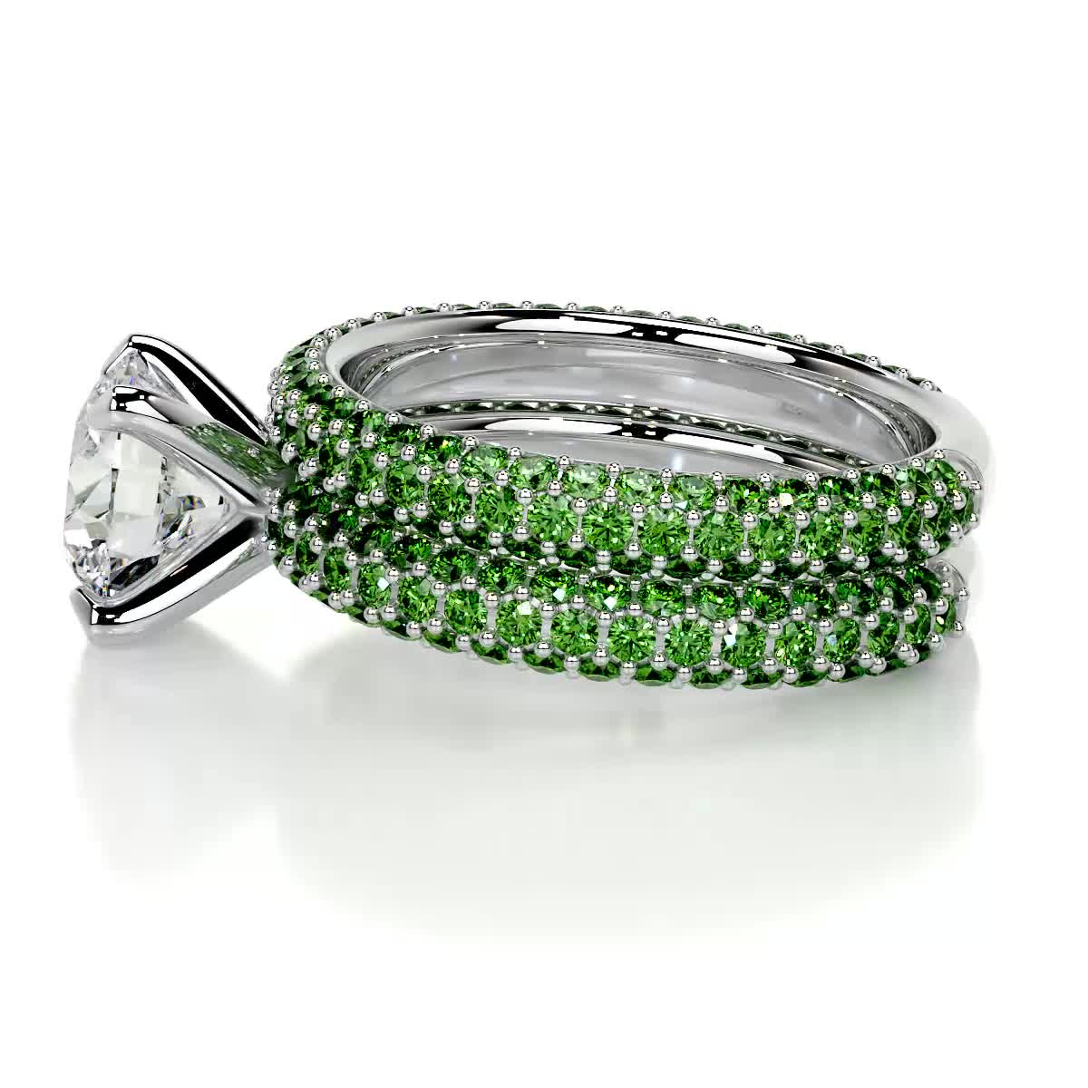 Charlotte Diamond & Gemstones Bridal Set (3.5 Carat) -14K White Gold、mySite、hinf8tx79