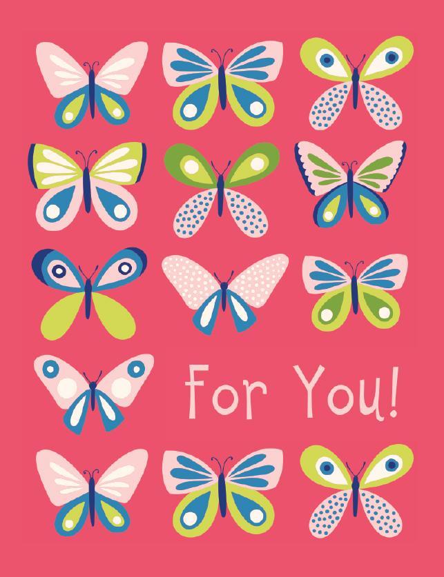  Mini Gift Enclosure Card - Butterflies Glitter、mySite、ghnorth