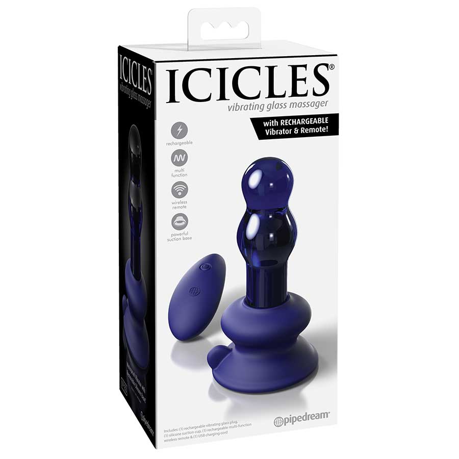 Icicles No. 83 Vibrating Blue Glass Anal Probe by Pipedream、mySite、bottomscart