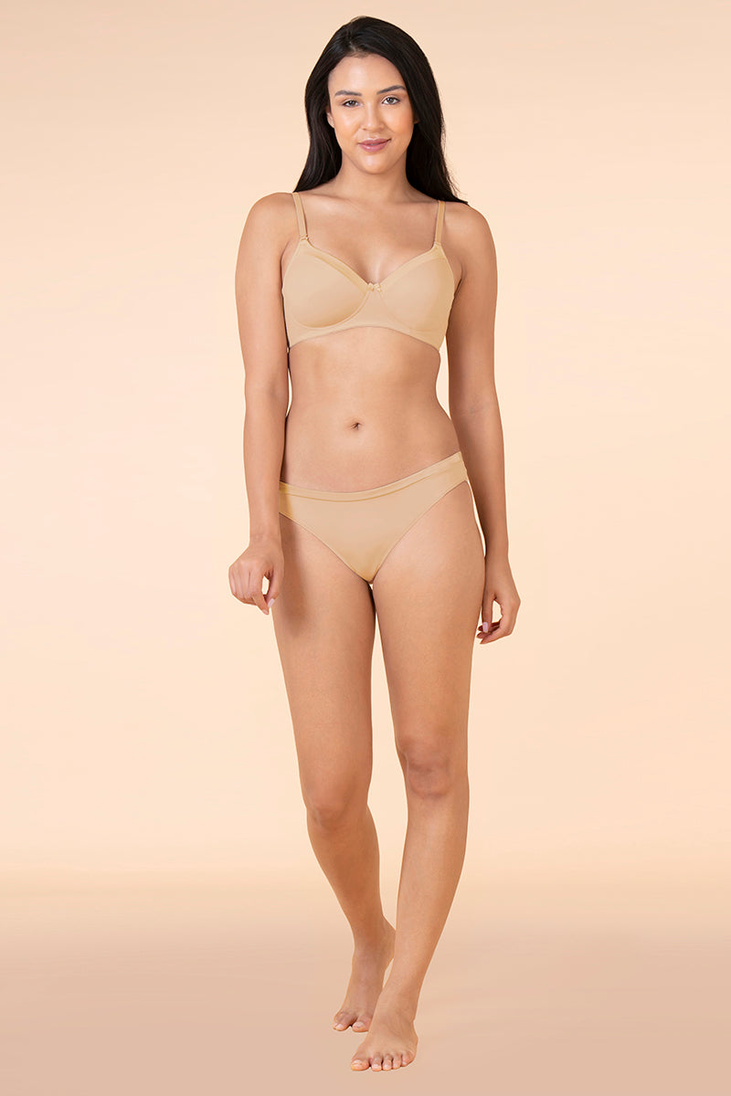  Satin Edge Bikini Panty - Sand、mySite、justintrudeaud