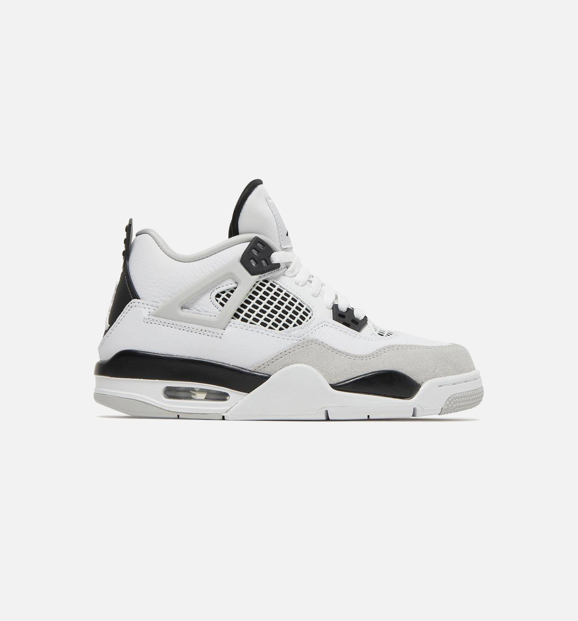 Air Jordan 4 Retro Military Black Grade School Lifestyle Shoe - White/Black Limit One Per Customer、mySite、dreamappss