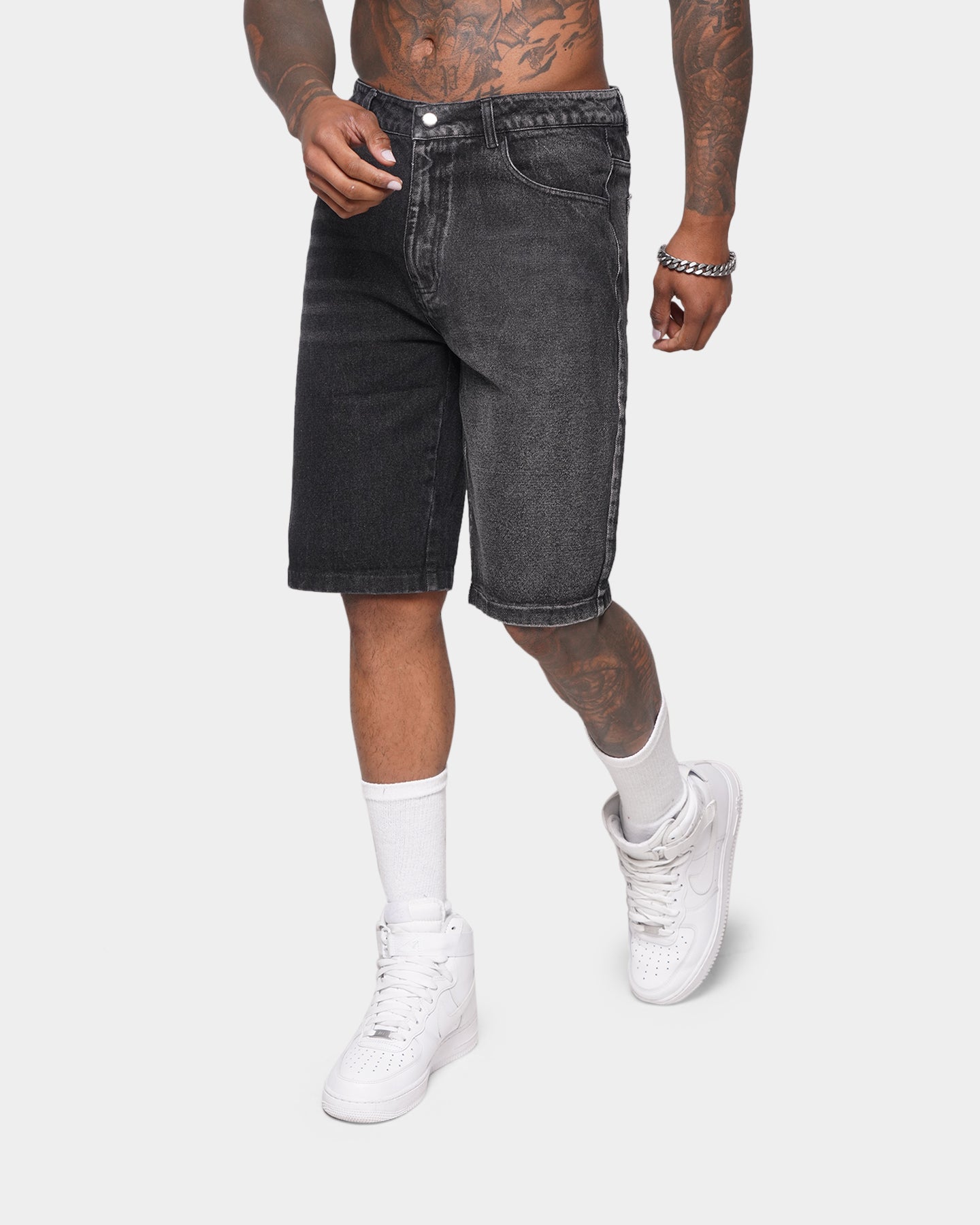 XXIII Ricardo Two Tone Denim Shorts Black、mySite、zt4zffjzw