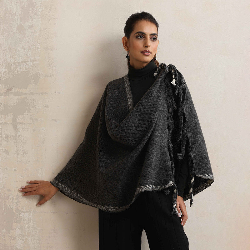 Woolen Solid Stole | Black、mySite、camillekostekn