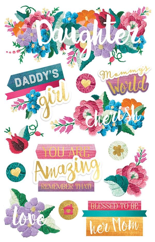  Scrapbook Stickers - 3D Daughter、mySite、ghnorth