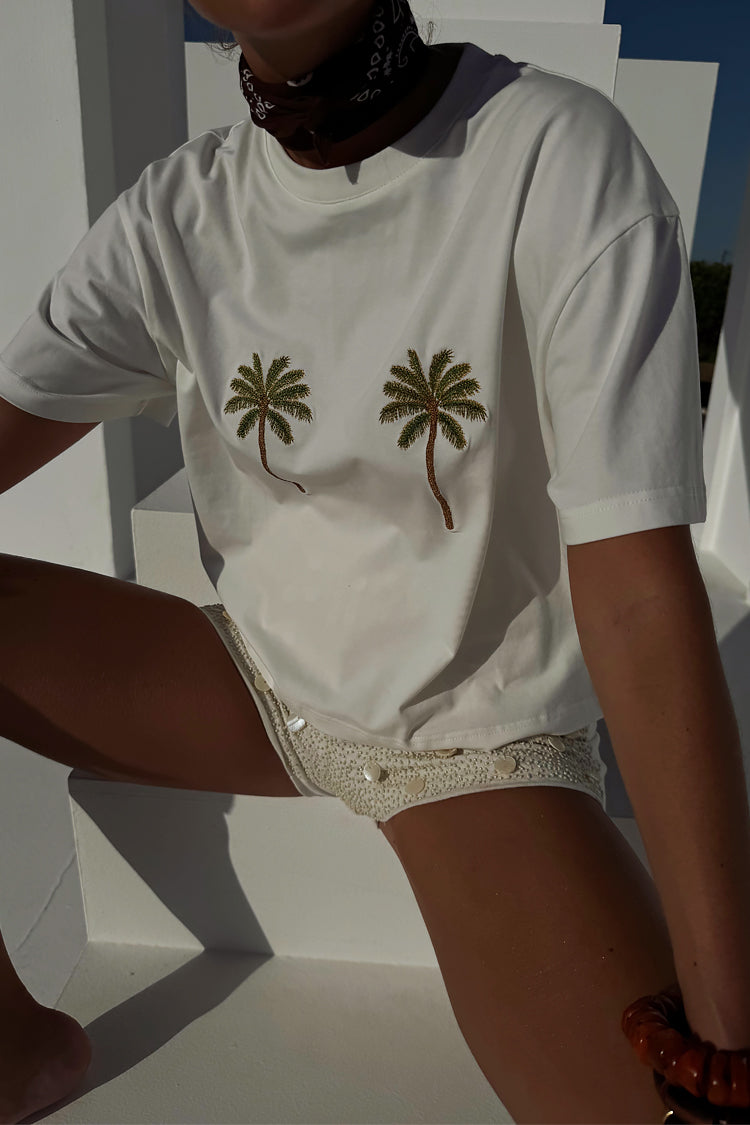Embroidered Palm Boob T Shirt、mySite、solidvoid