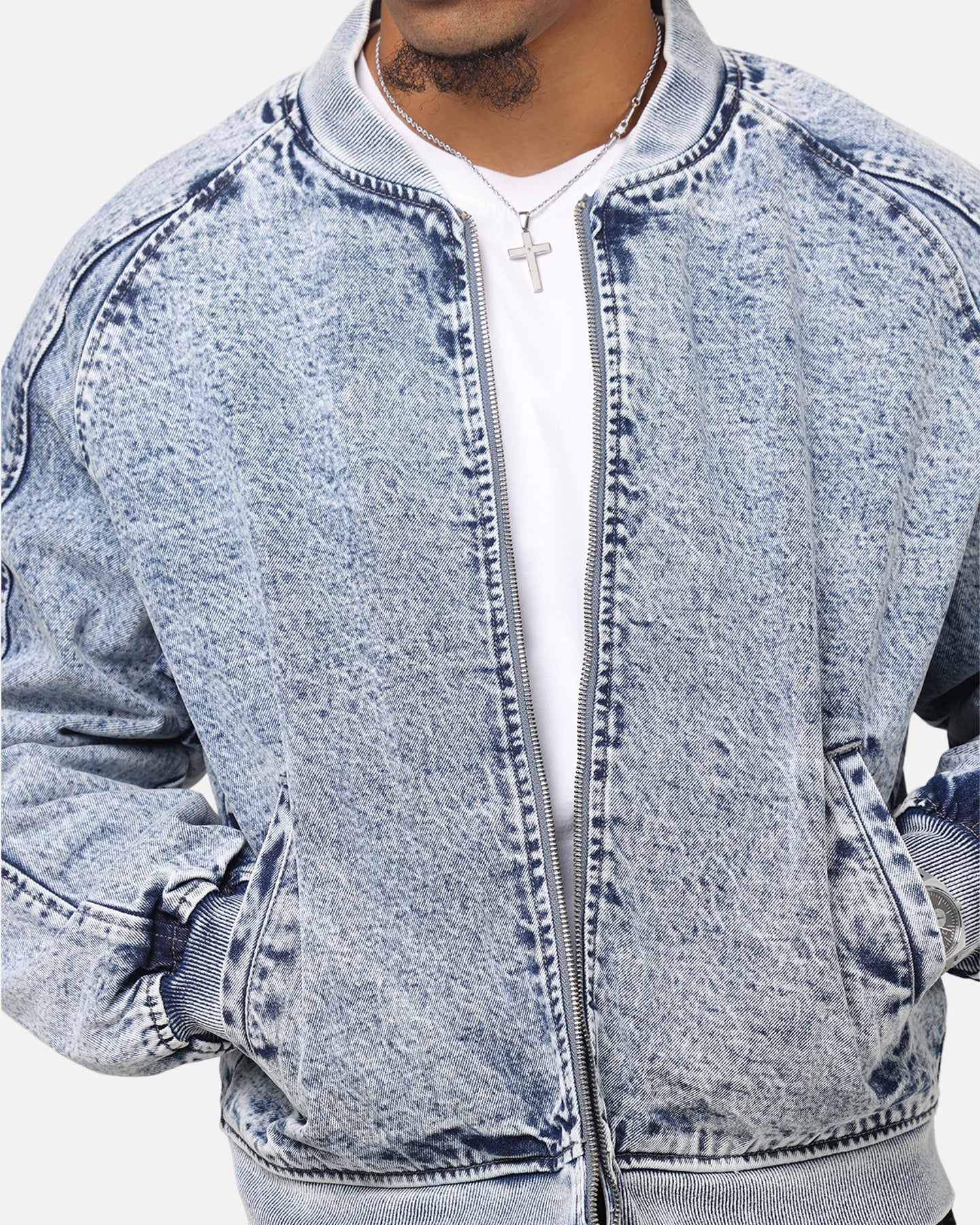 Saint Morta Flight Denim Jacket Blue Stonewash、mySite、zt4zffjzw